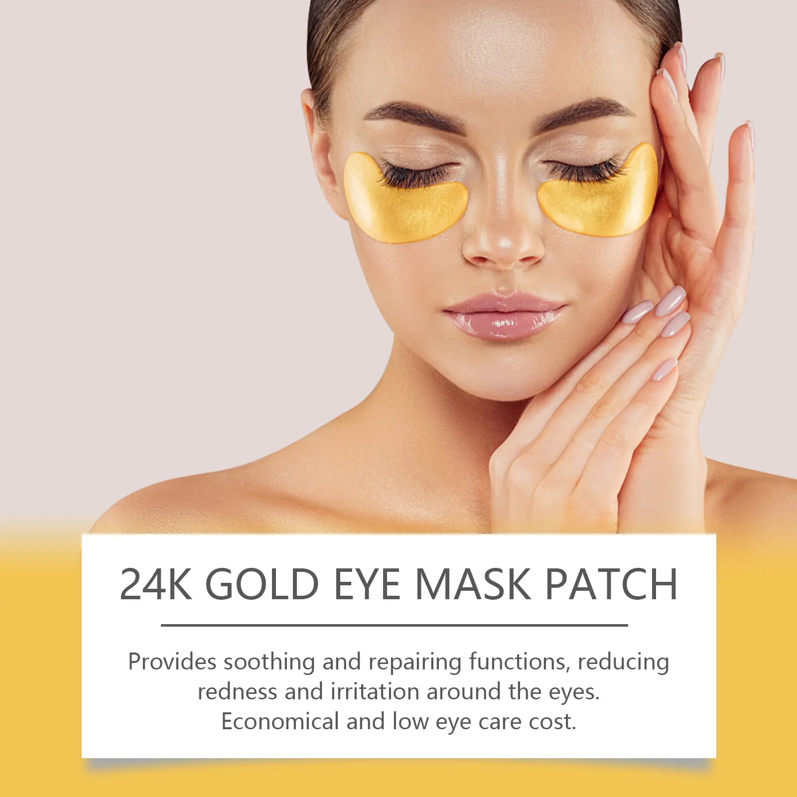 24k Gold Eye Mask Firming & Anti-Wrinkle Treatment - West&Month 8 24k gold eye mask nourish fade lines firm West Month 248 4244
