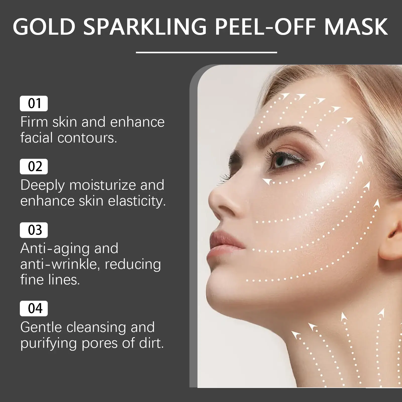 Gold Collagen Peel Mask Firming & Moisturizing West Month - West 5 24k gold peel mask firming moisturizing cleansing West Month 201 3624