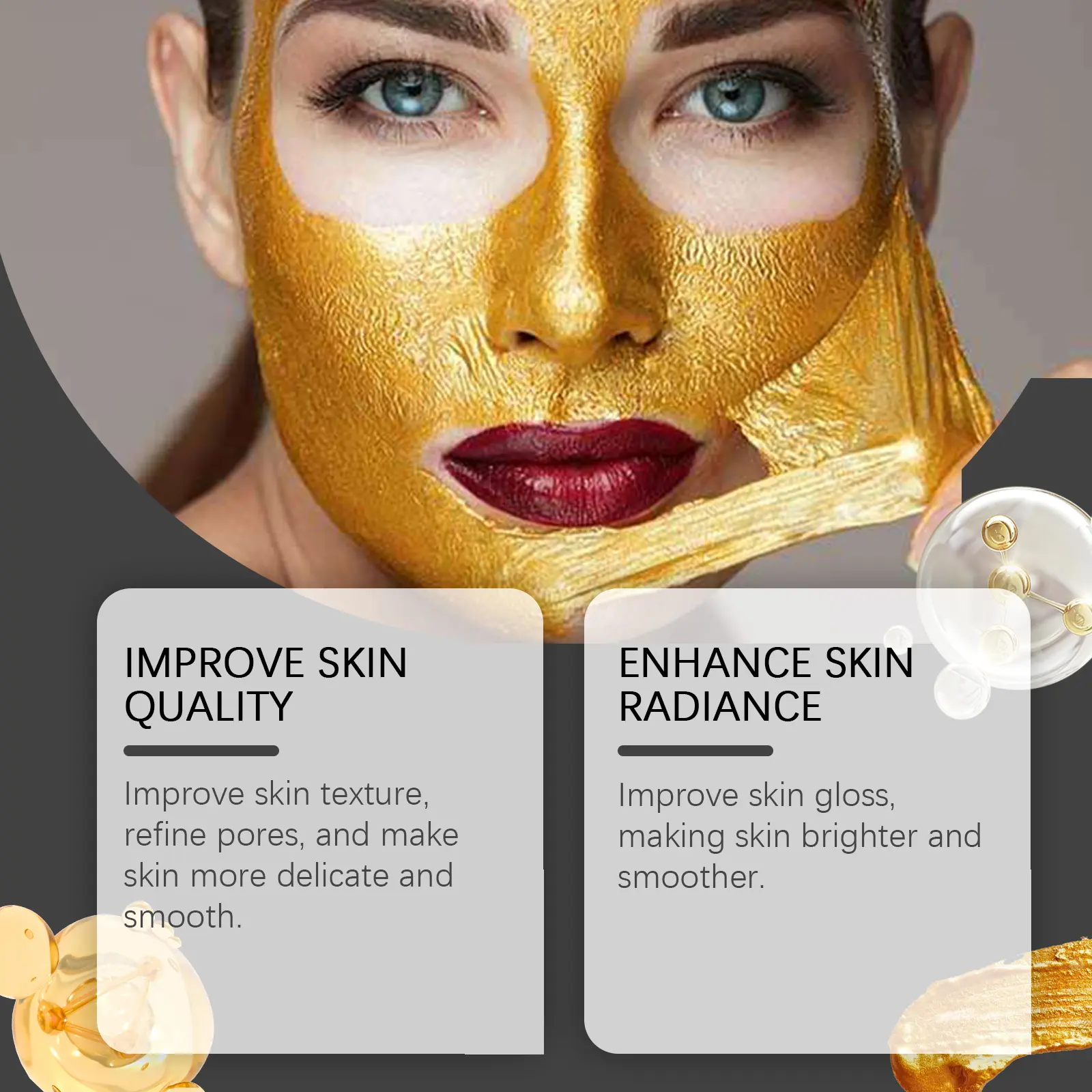 Gold Collagen Peel Mask Firming & Moisturizing West Month - West 6 24k gold peel mask firming moisturizing cleansing West Month 201 3625