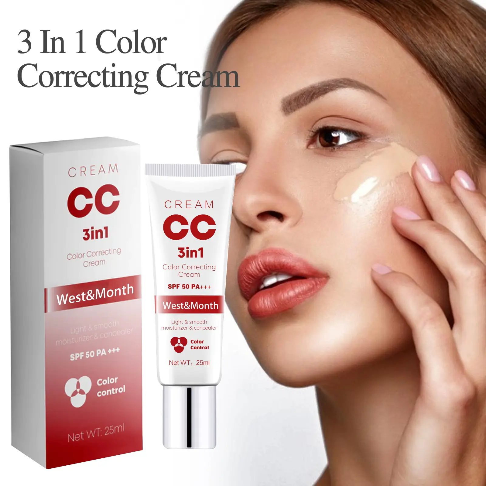 West&Month 3-in-1 Color Correcting Cream Review: My Honest Thoughts 1 West&Month 3-in-1 Color Correcting Cream jar on a clean background