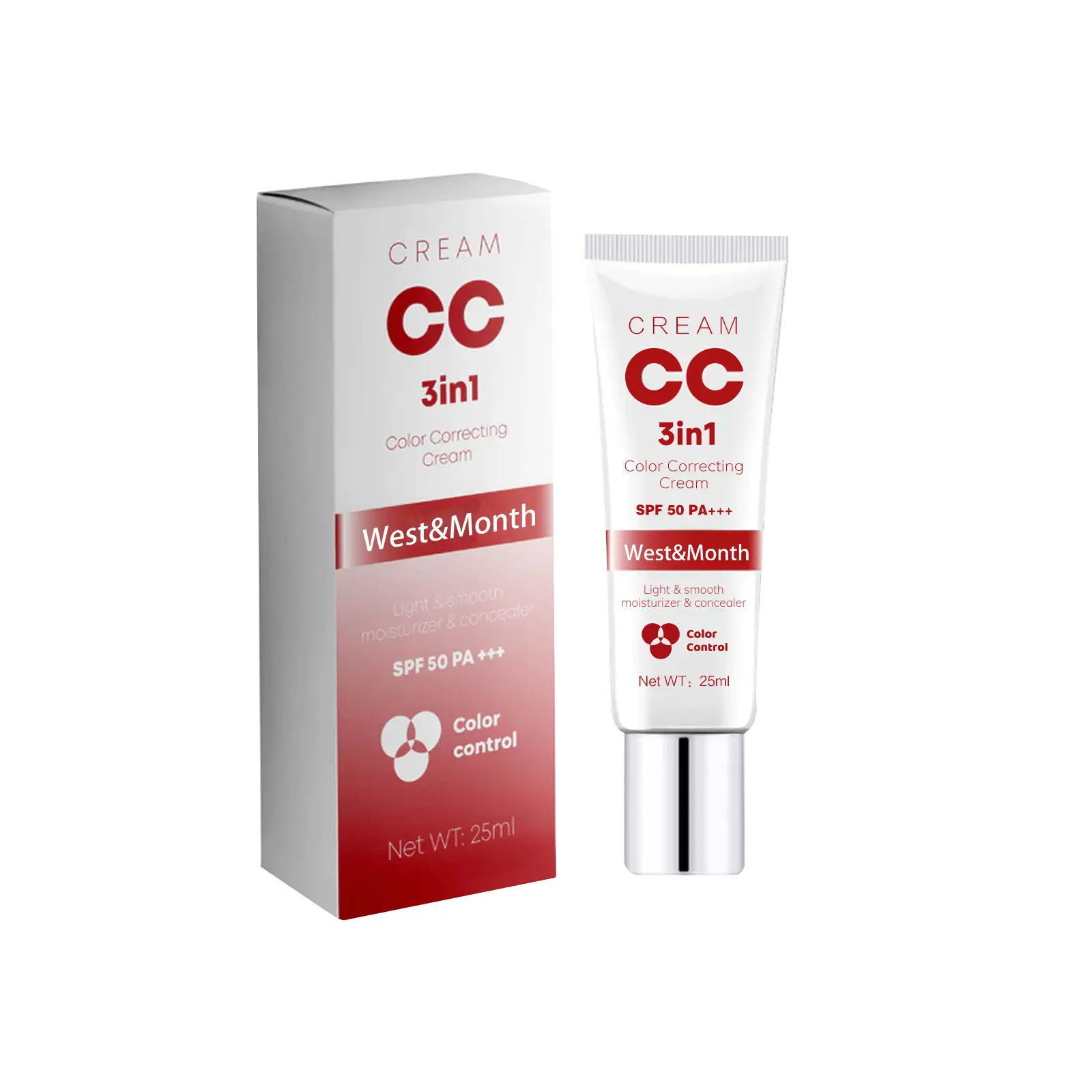 West&Month 3-in-1 Color Correcting Cream Review: My Honest Thoughts 2 Before and after results showing skin tone evening