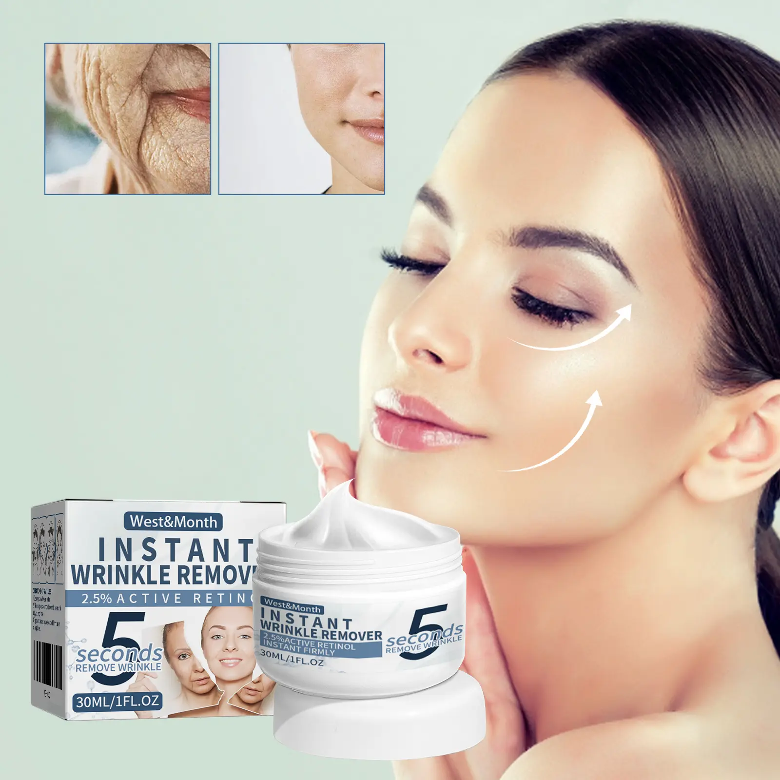 Hydrating Retinol Eye Cream for Fine Lines & Soft Skin - West&Month 2 5s retinol cream reduce eye fine lines West Month 014 1281