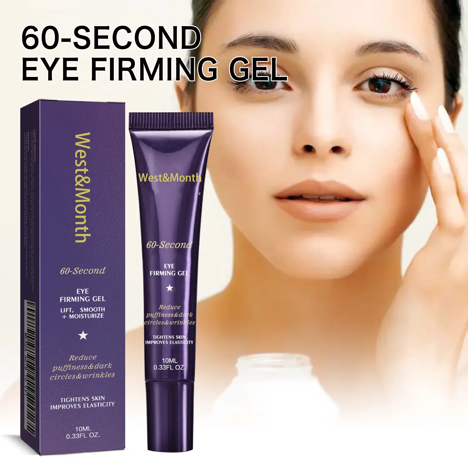 Hydrating Eye Firming Gel for Fine Lines & Under Eye Bags - West Month by West 2 60s eye firming gel lighten fine lines West Month 007 1194