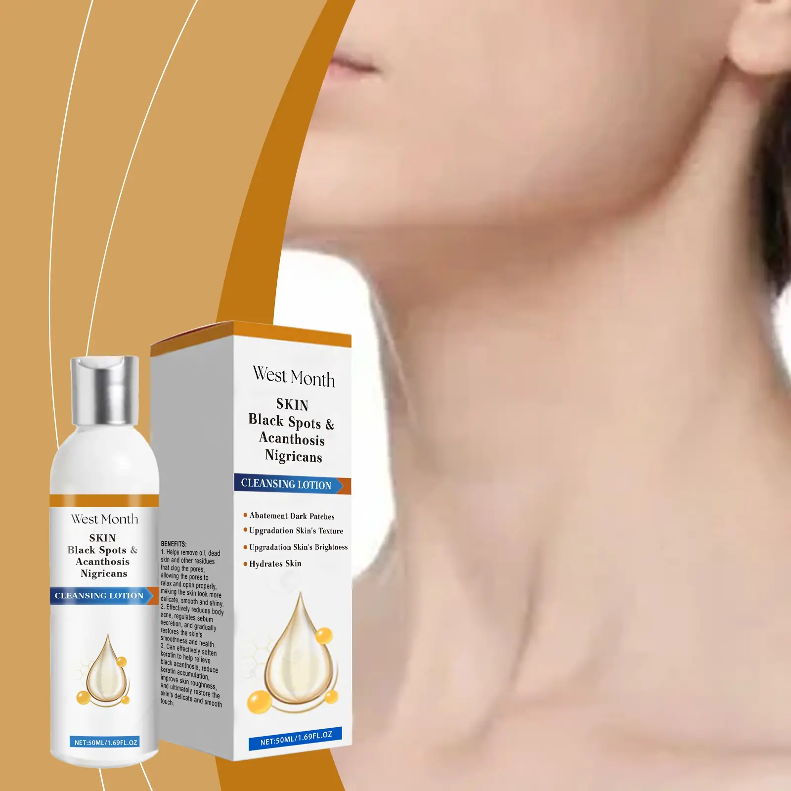 Acanthoderm Body Cleansing Lotion - Moisturizing & Refreshing - West&Month 2 acanthoderm lotion soft moisturize refresh elbow neck West Month 445 6855