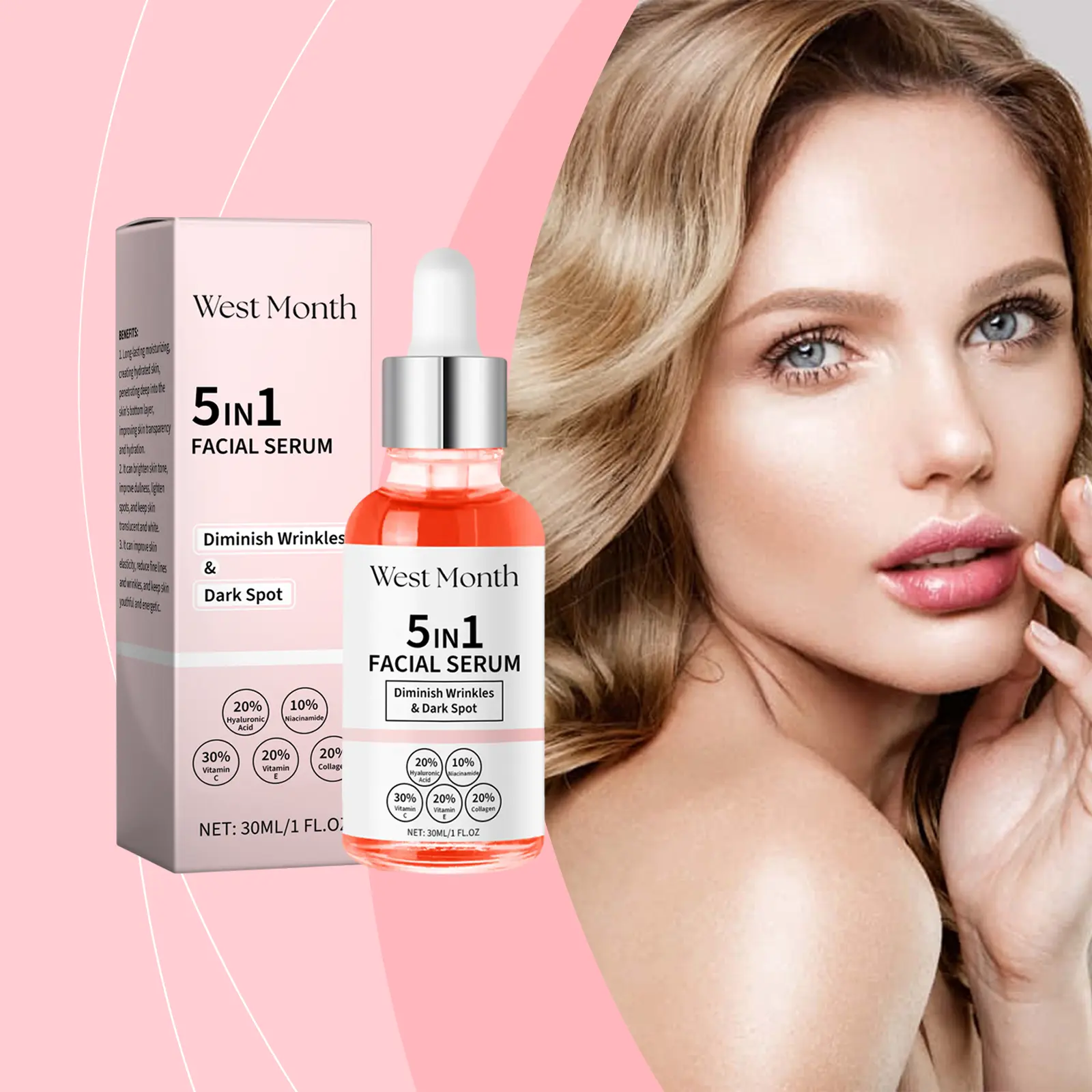 West&Month Vitamin C & Niacinamide Skin Serum for Radiant Skin 2 all in one serum vitamin c niacinamide West Month 237 4094