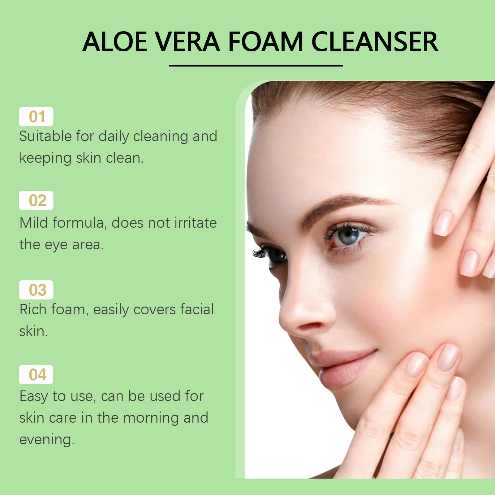 West&Month Aloe Vera Foam Cleanser - Moisturizing Pore Cleanser 7 aloe vera foam cleanser moisturize clean pores West Month 176 3316