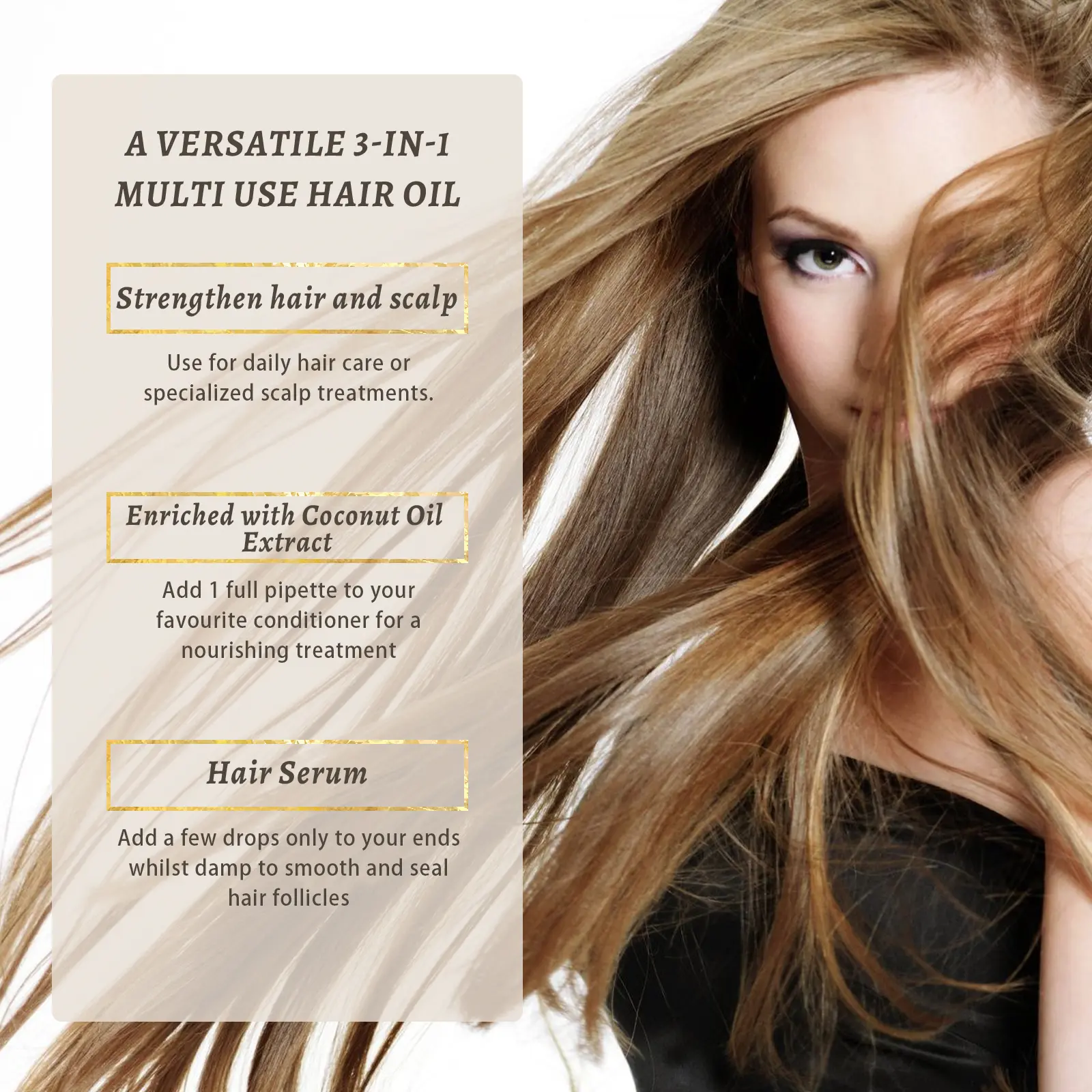Hair Growth Oil for Thickening & Damaged Hair Repair | West&Month 5 always blooming hair oil moisturize thicken West Month 324 5188