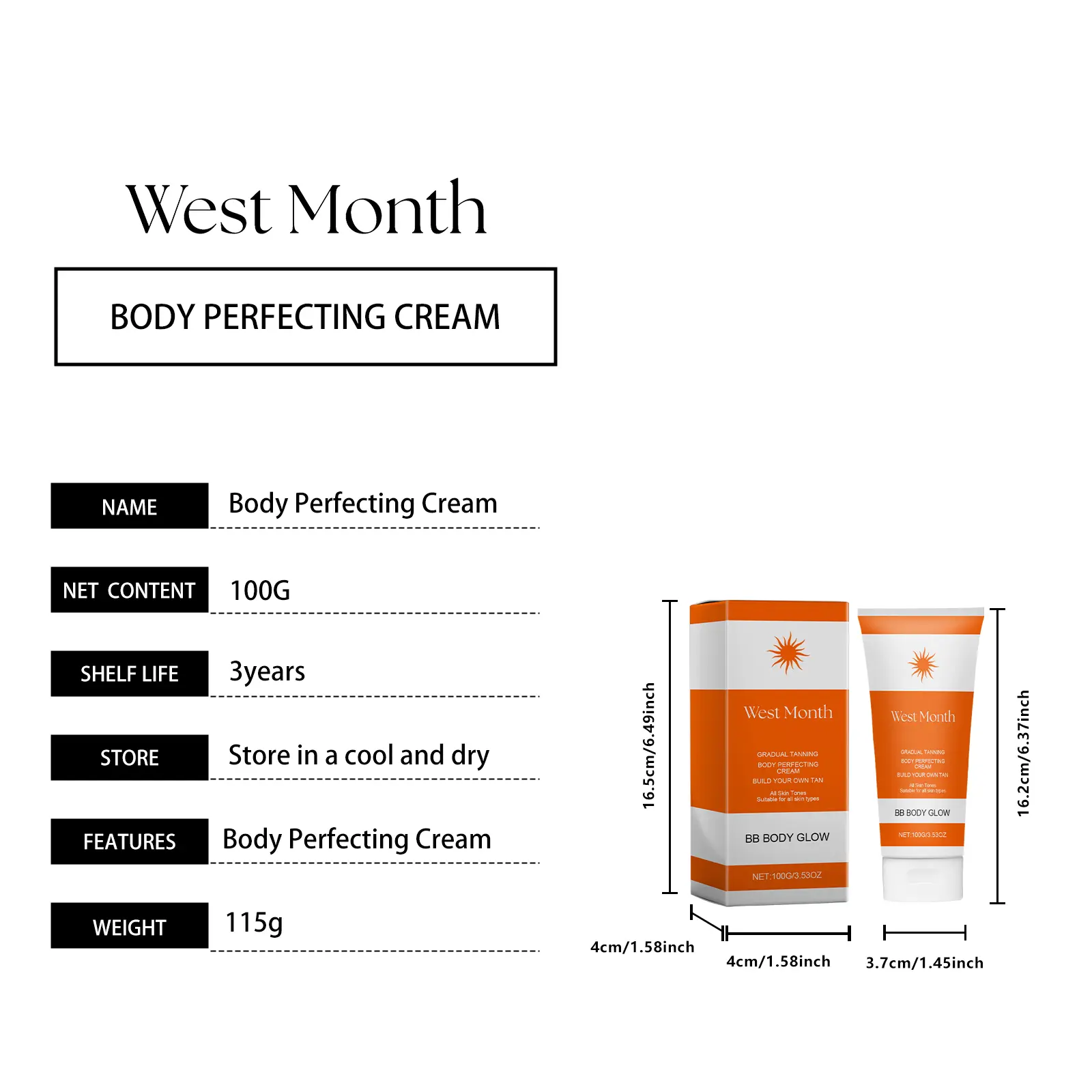 Beach Anti-Tanning Cream for Glowing Skin - West&Month 1 anti tanning cream beach tan skin care West Month 520 7942