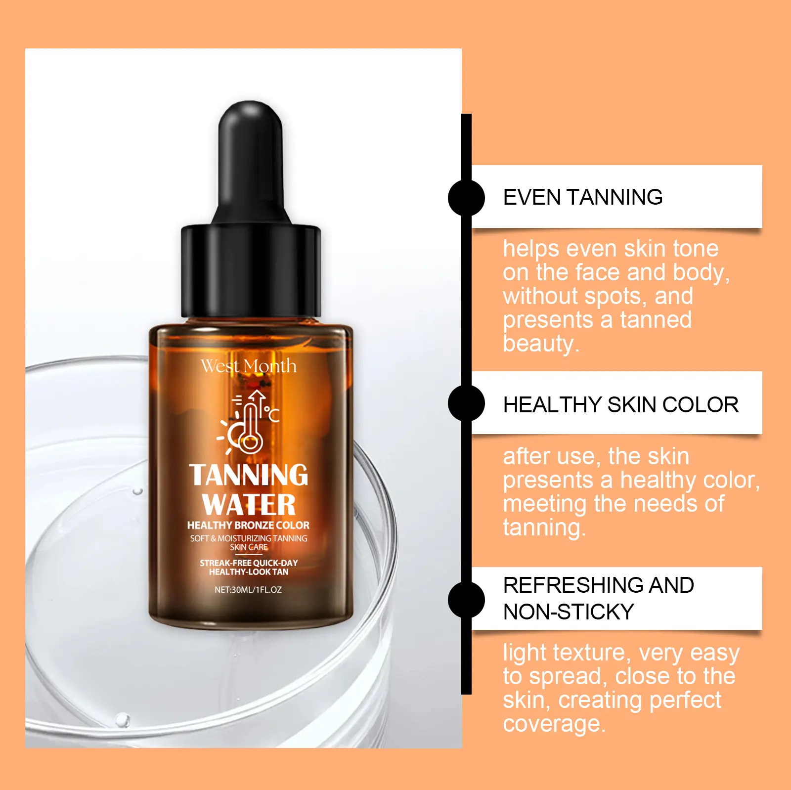 Wheat Tan Serum for a Natural Sun-Kissed Glow - West&Month 8 anti tanning serum outdoor beach wheat tan West Month 510 7800