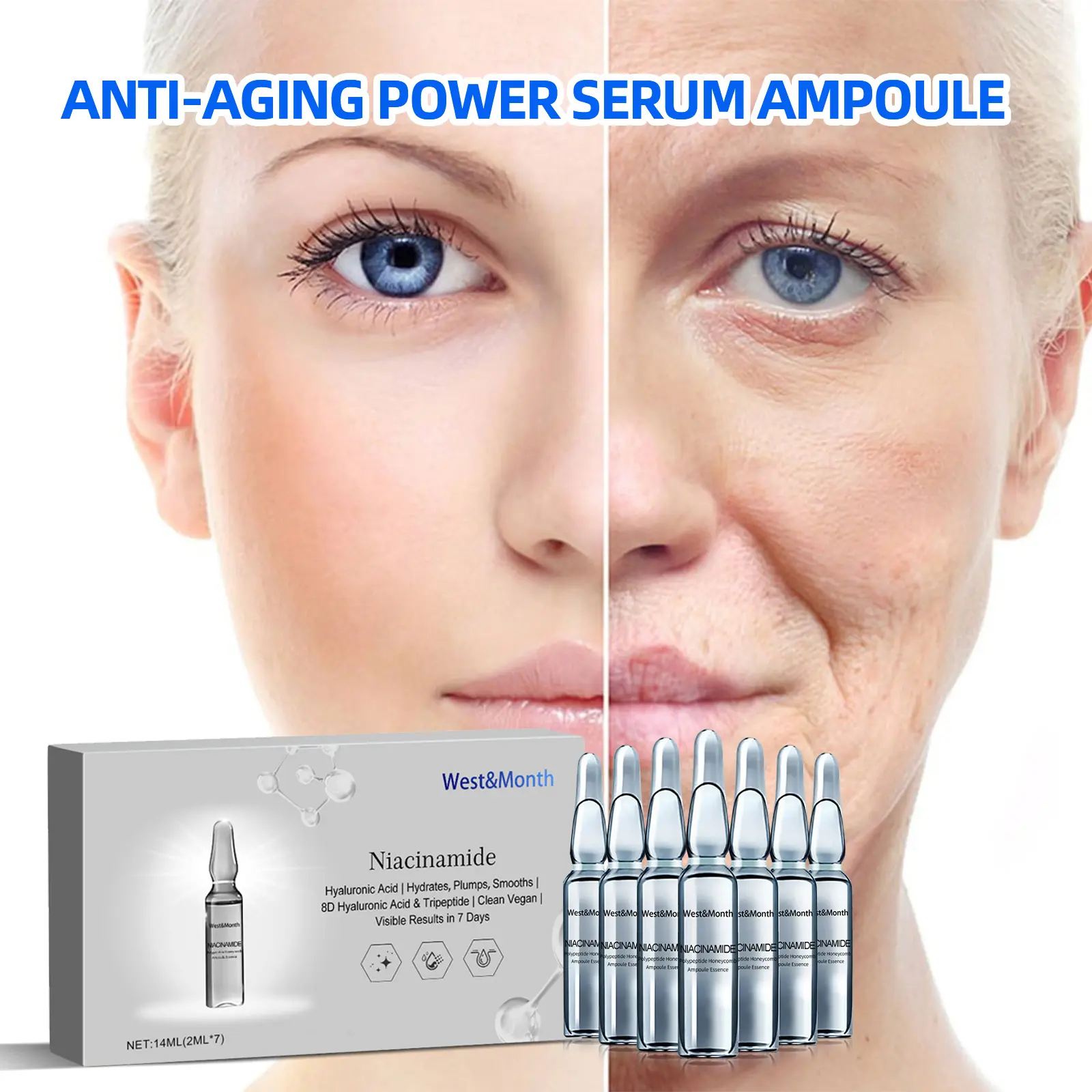 Anti-Wrinkle Energy Ampoule for Firming & Fine Lines - West&Month 2 anti wrinkle ampoule reduce lines revitalize tighten West Month 402 6273