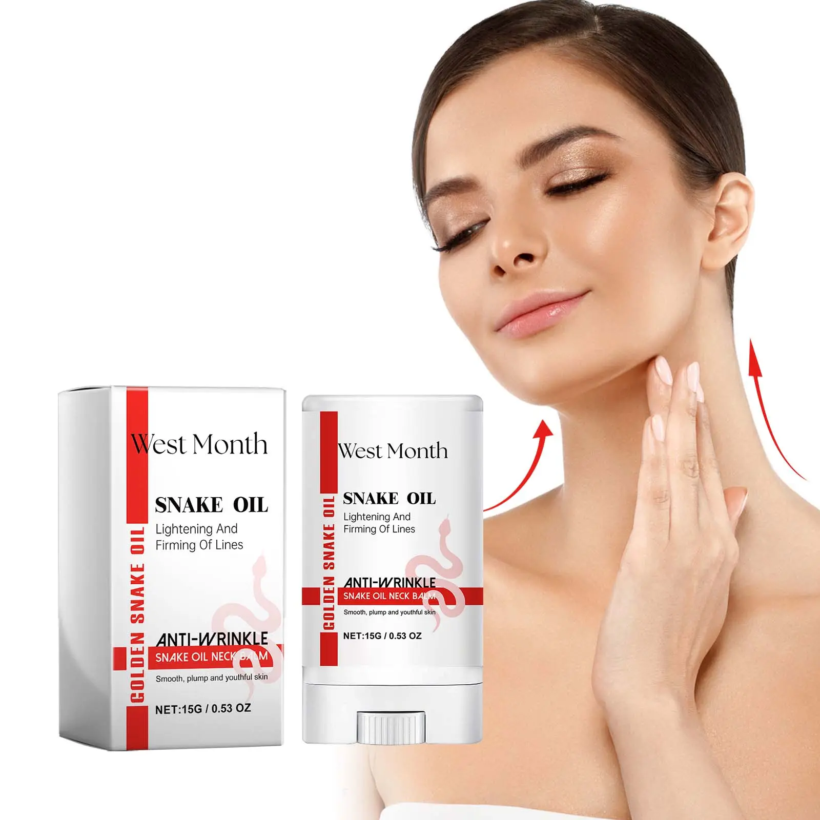 Anti-Wrinkle Neck Balm: Firming & Moisturizing Care - West&Month 2 anti wrinkle snake oil neck balm firm fade West Month 368 5804