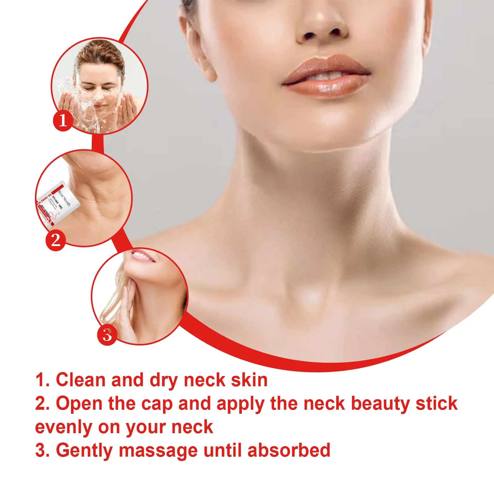 Anti-Wrinkle Neck Balm: Firming & Moisturizing Care - West&Month 4 anti wrinkle snake oil neck balm firm fade West Month 368 5806