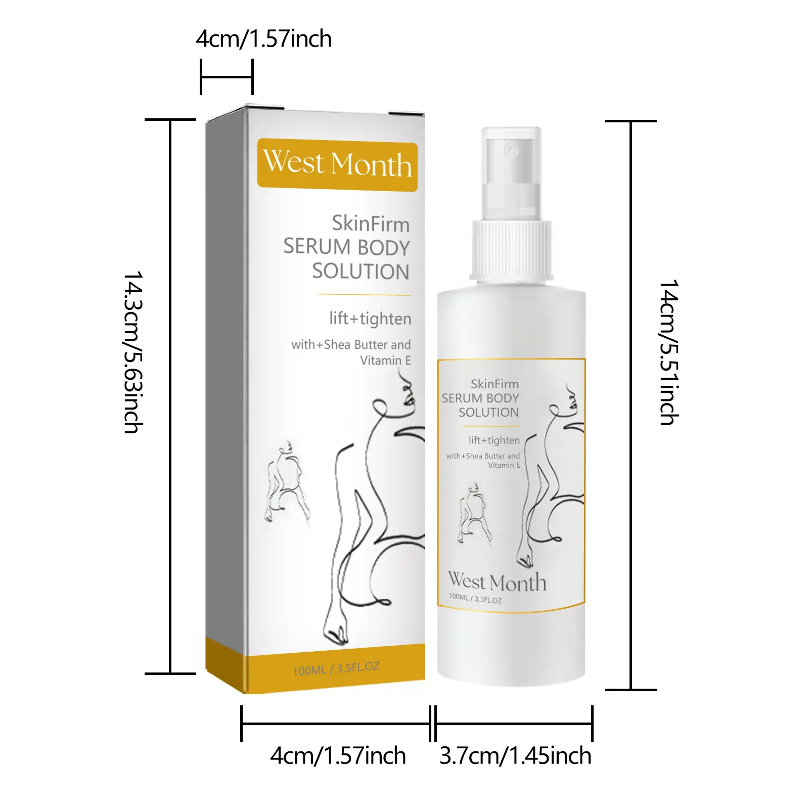 Anti-Wrinkle Firming Moisturizing Spray for Neck and Body - West&Month 1 anti wrinkle spray firm tender neck line West Month 342 5431