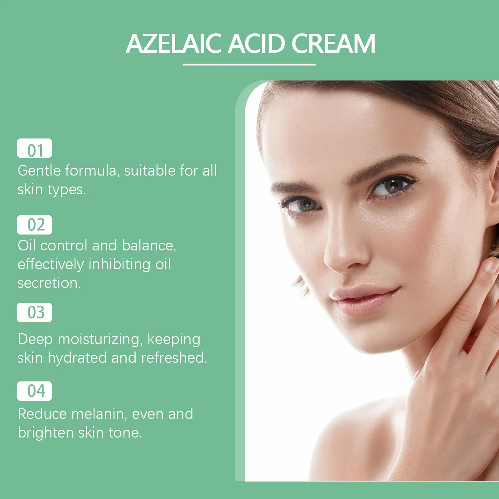 Azelaic Acid Essence Cream Brightening & Oil Control - West&Month 5 azelaic acid essence cream repair oil control West Month 077 2062
