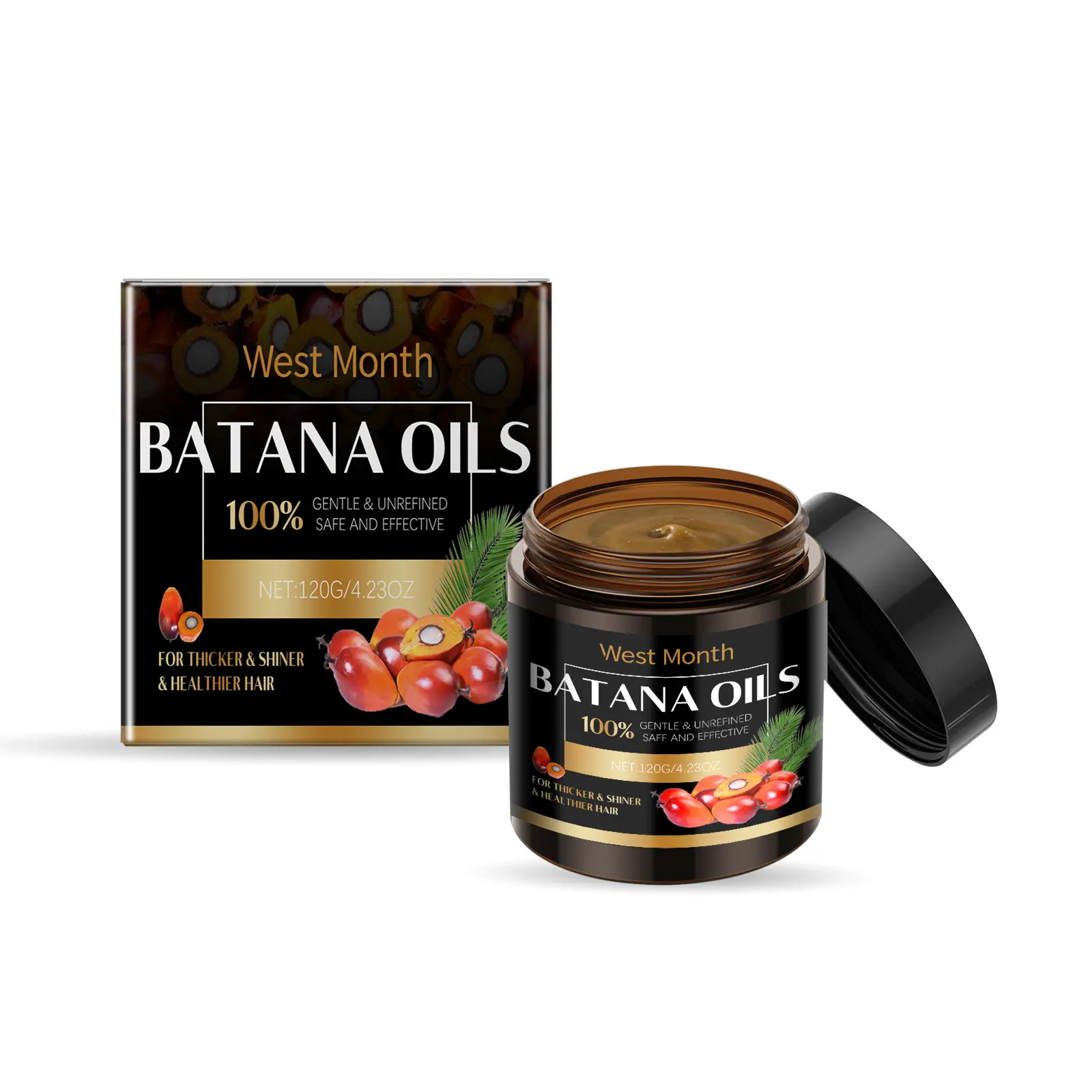 West&Month Batana Hair Mask Review: My Honest Thoughts After 4 Weeks 1 West&Month Batana Hair Mask jar on a bathroom counter
