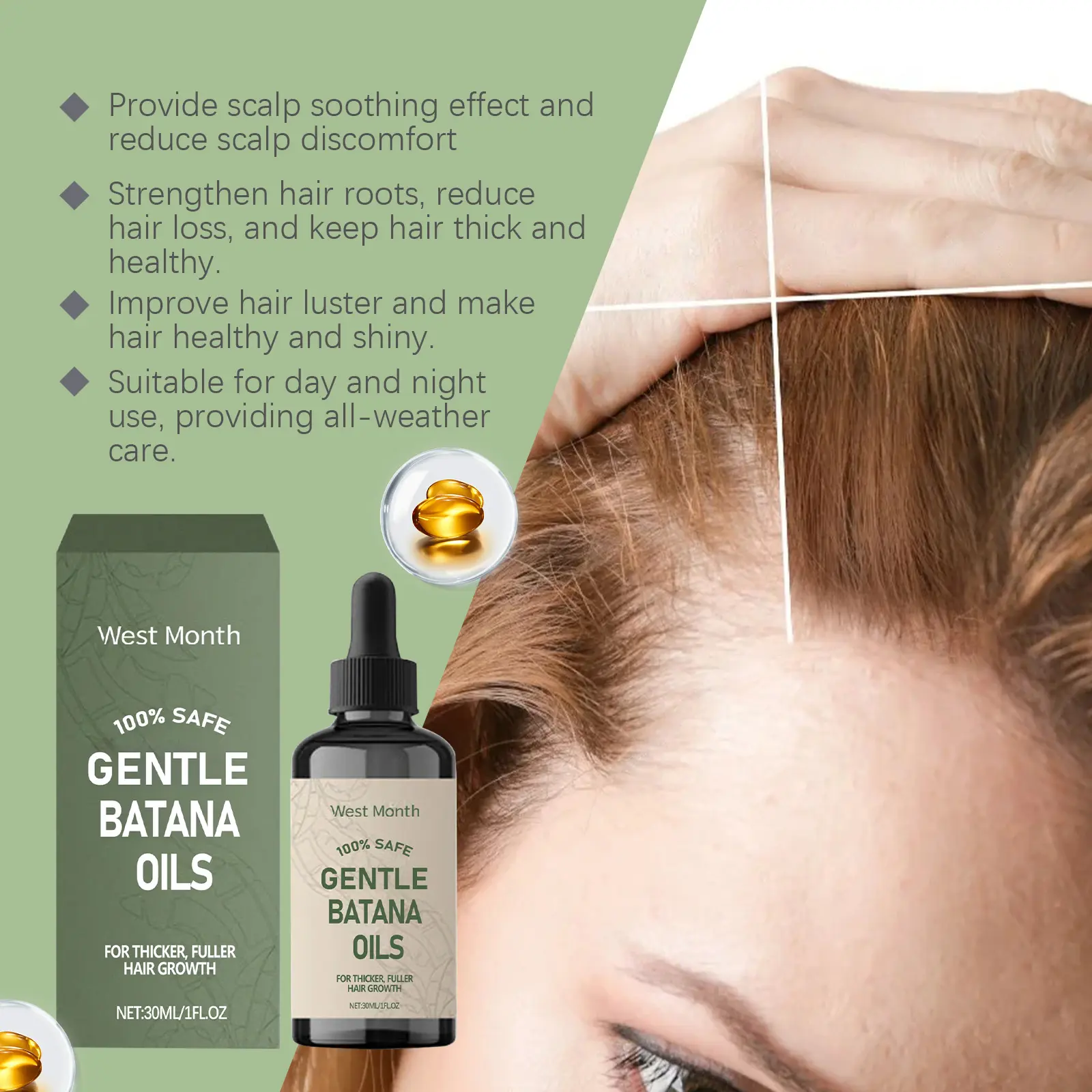 Batana Hair Oil for Nourishment and Shine - West Month - West 4 batana hair oil gently nourish brighten West Month 244 4199