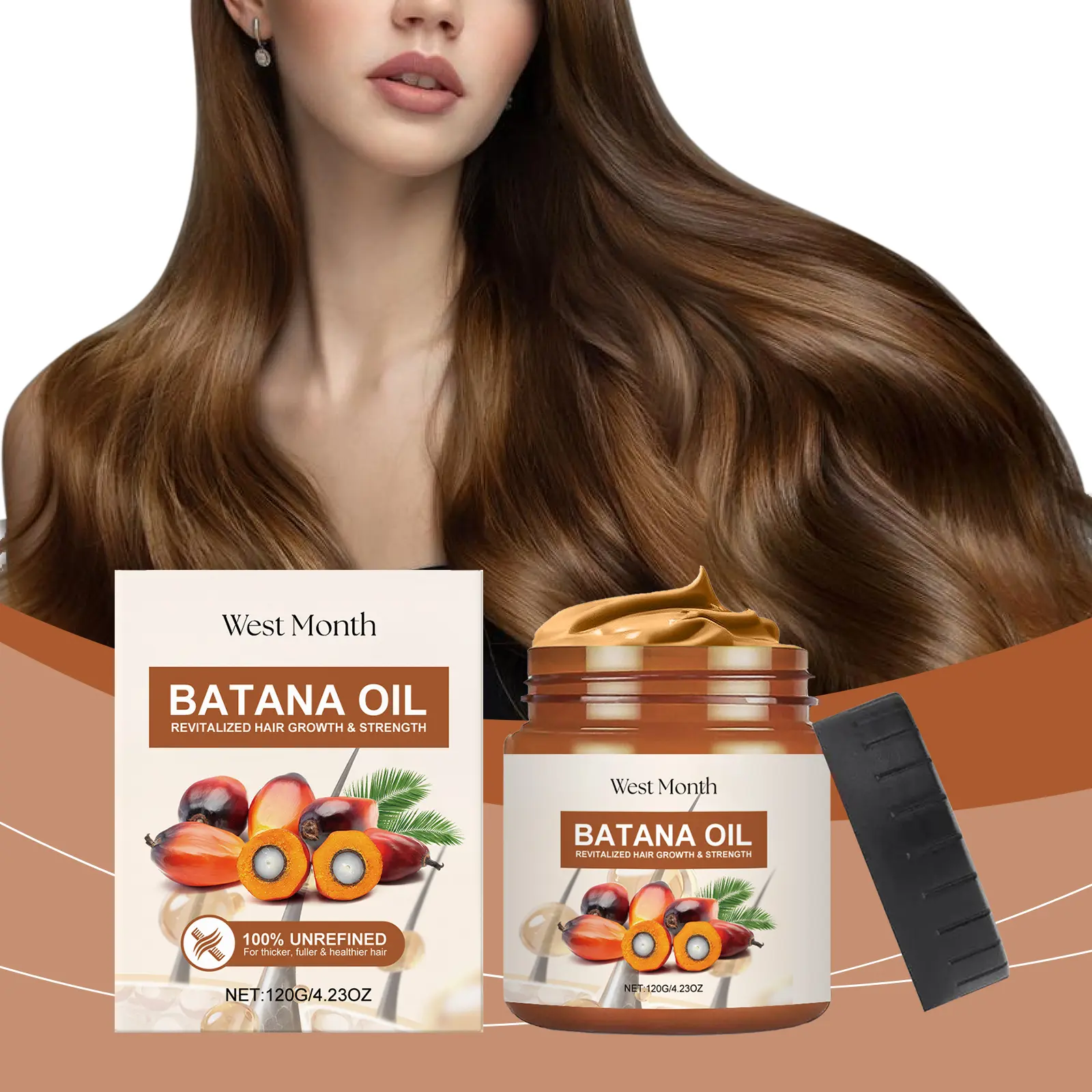 Batana Oil Conditioner for Dry Hair & Frizzy Ends - West&Month 2 batana oil conditioner restore frizz nourish soften West Month 512 7824