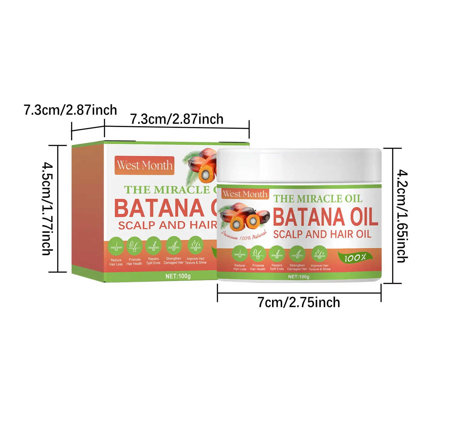 Batana Repair Mask for Dry Frizzy Hair - West Month by West 1 batana repair mask improve dry frizzy hair West Month 134 2789