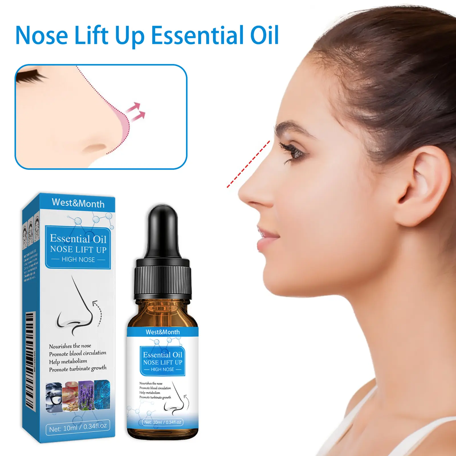 West&Month Nose Oil Review: Does This Stuff Actually Work? 2 Close up of West&Month oil dropper with clear oil