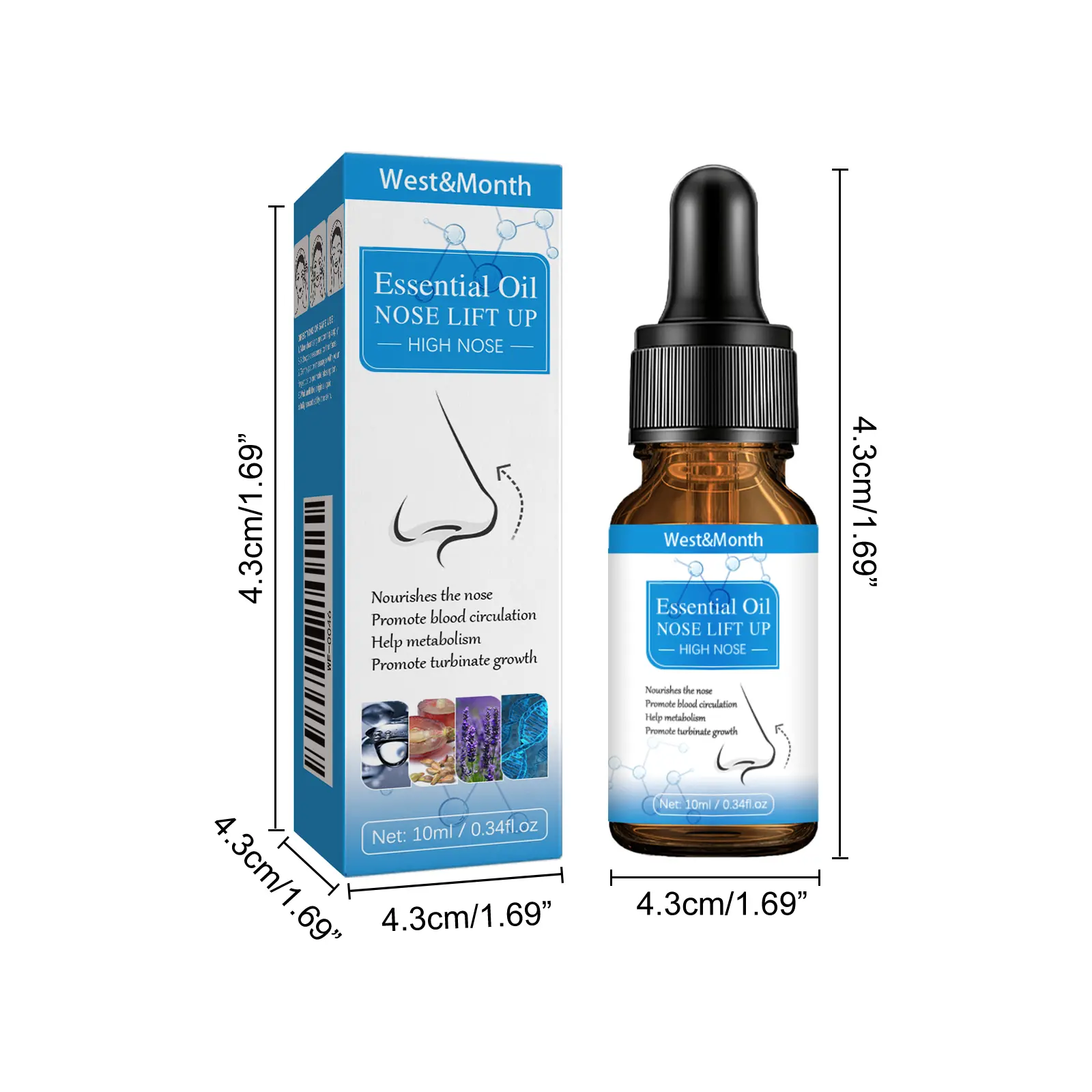 Nose Essential Oil Firming & Moisturizing Formula | West&Month 1 beauty nose essential oil firming moisturizing West Month 044 1662