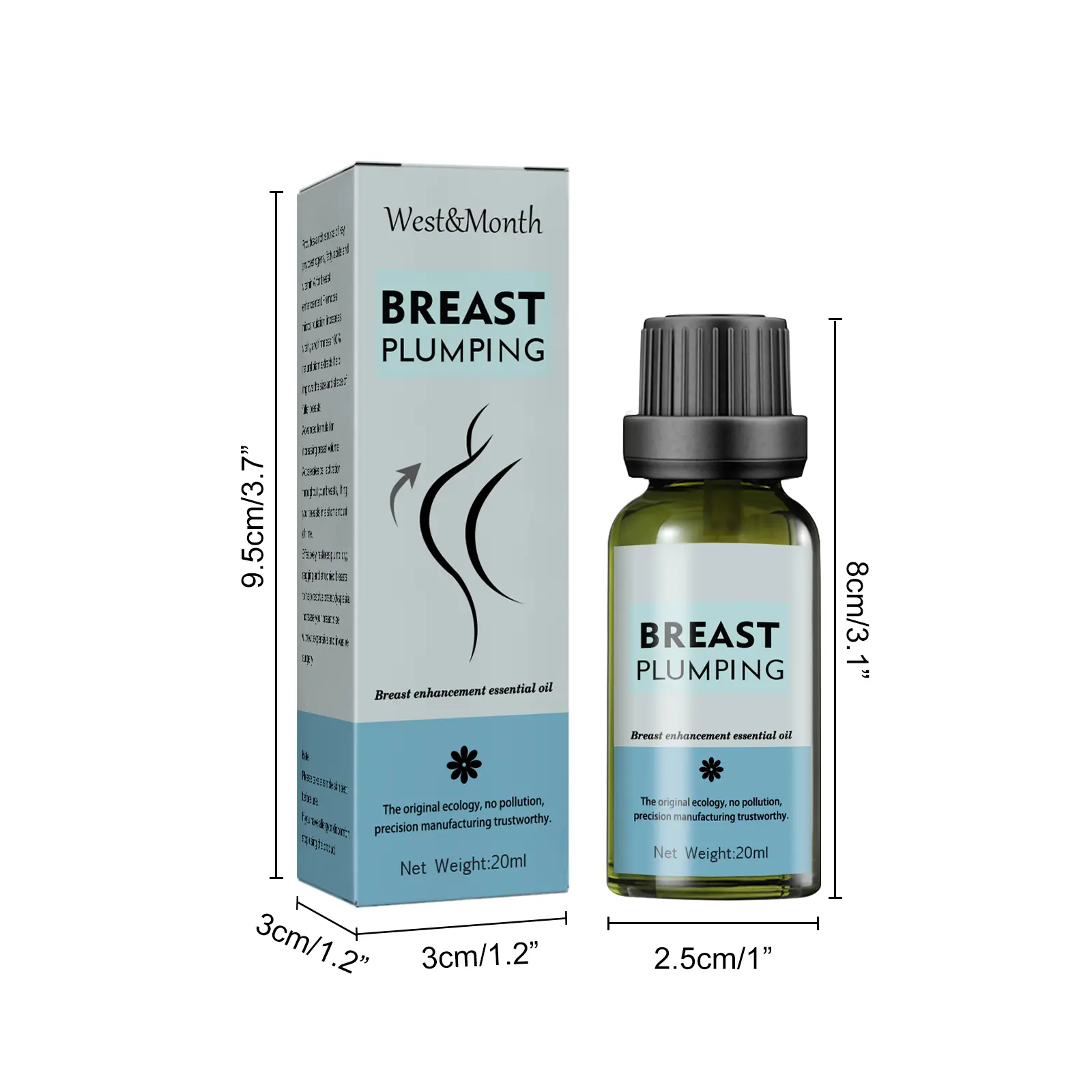 Moisturizing Breast Massage Oil with Turmeric & Lavender - West&Month 1 beauty oil breast enlargement patch firm West Month 178 3336