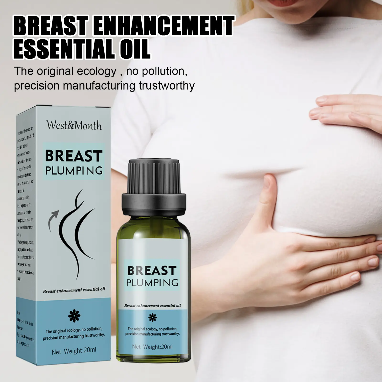 Moisturizing Breast Massage Oil with Turmeric & Lavender - West&Month 2 beauty oil breast enlargement patch firm West Month 178 3337
