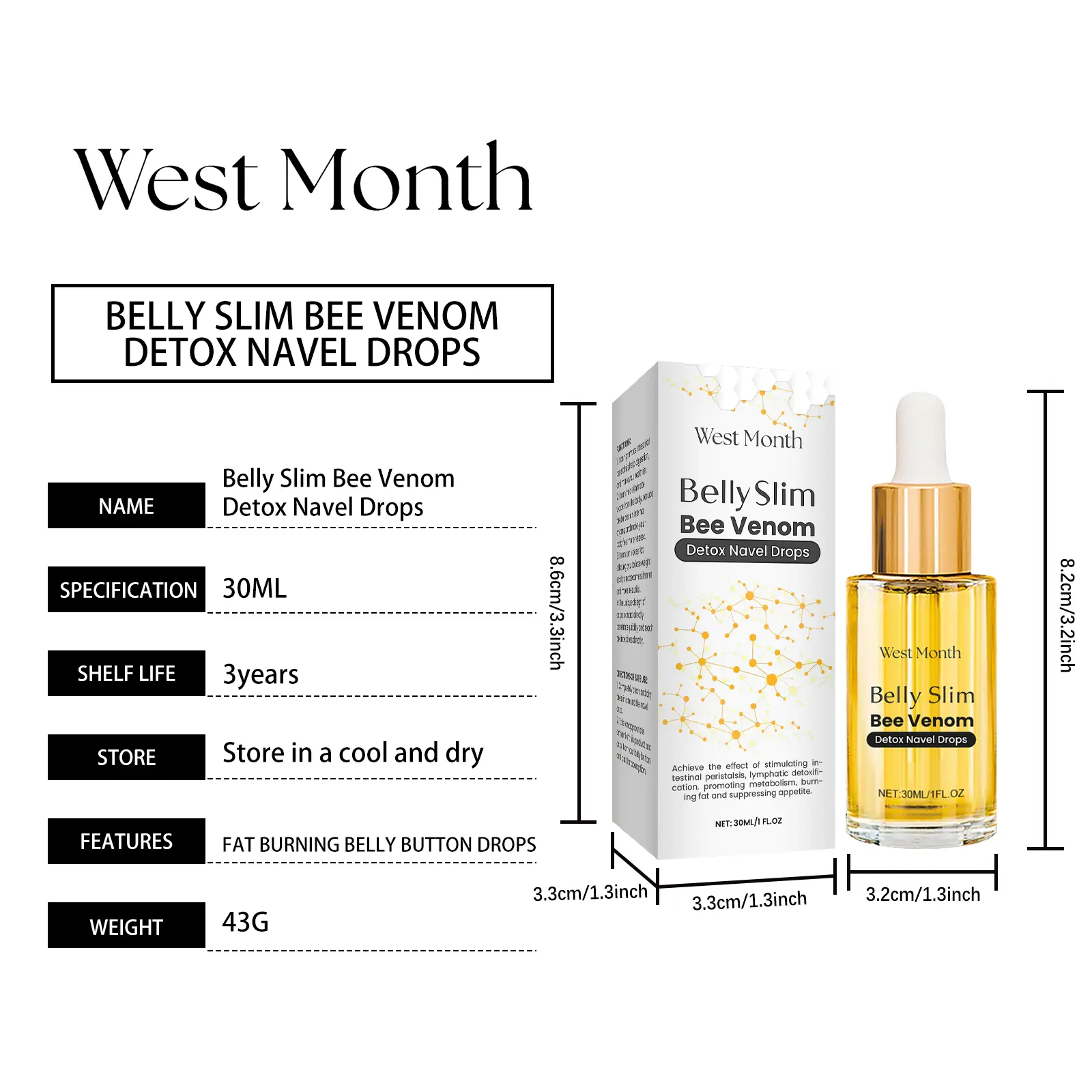 Bee Venom Body Essence for Nourishing & Firming Skin - West&Month 1 bee venom body essence nourish firm West Month 241 4151