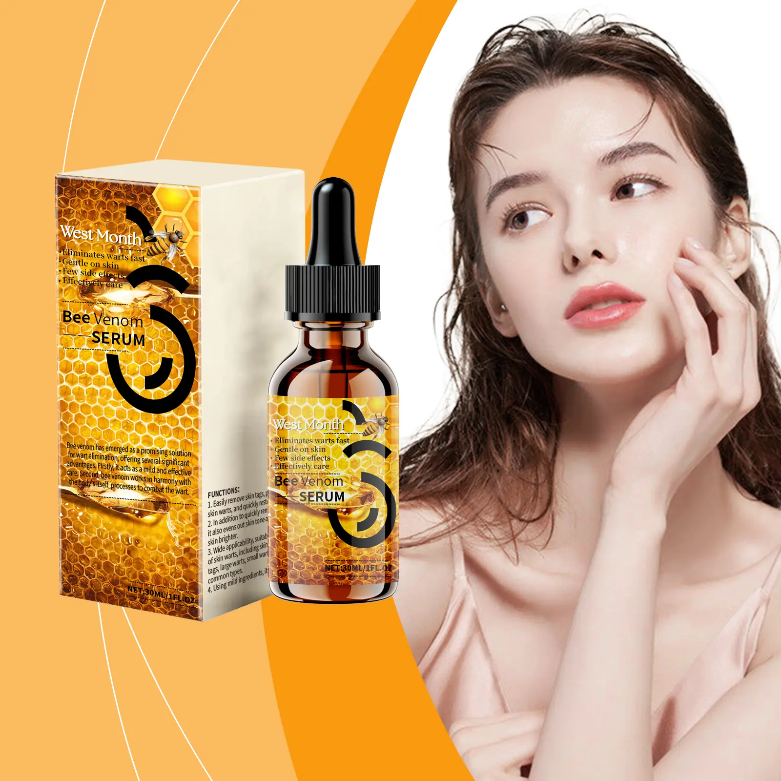 Bee Venom Skin Serum for Moisturizing & Smoothing - West&Month 2 bee venom serum moisturize smooth clean restore West Month 500 7655
