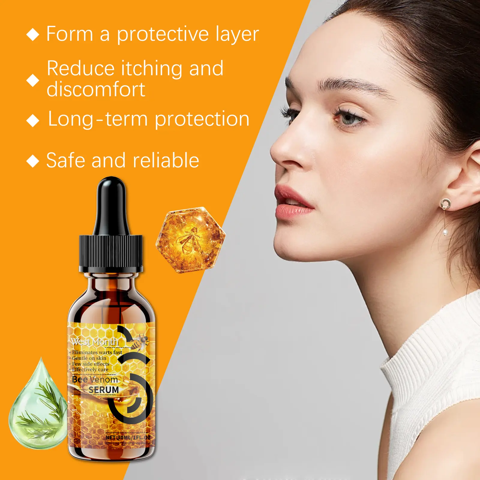 Bee Venom Skin Serum for Moisturizing & Smoothing - West&Month 7 bee venom serum moisturize smooth clean restore West Month 500 7659