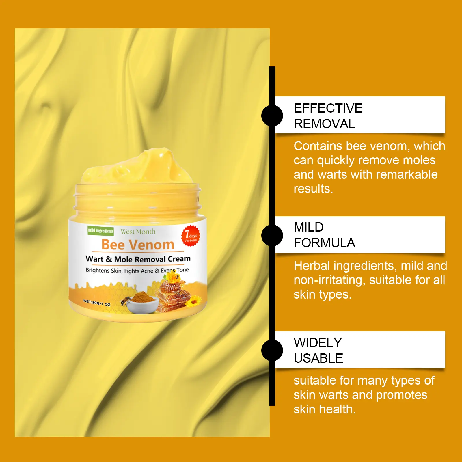 Bee Venom Skin Smoothing Cream Body Repair Kew Care - West 5 beespoison kew cream gentle clean smooth repair West Month 506 7740