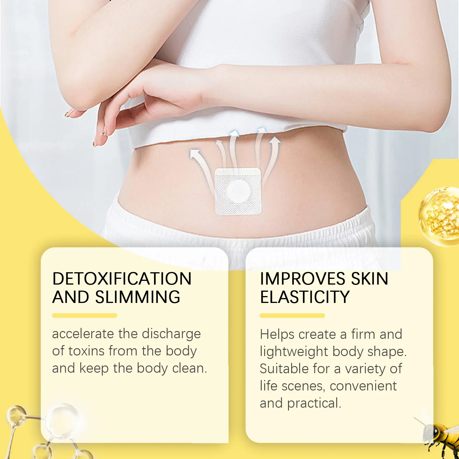 Bee Venom Slimming Patch for Belly Contouring and Support - West 7 beevenom slimming patch tighten lift belly West Month 413 6433