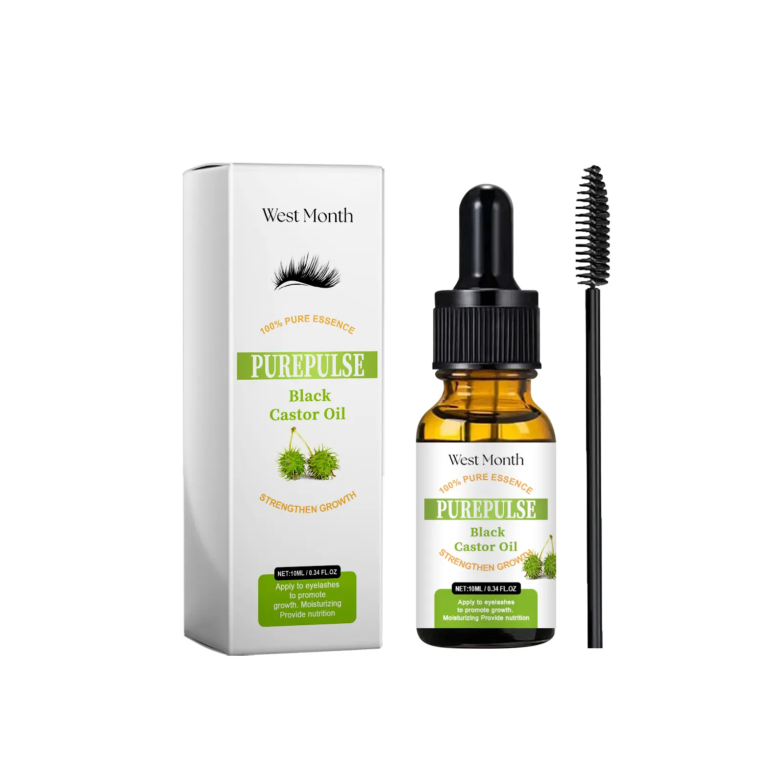 My Honest West&Month Black Castor Oil Mascara Review: The Good, The Bad, The Fluttery 1 West&Month Black Castor Oil Mascara tube held in hand