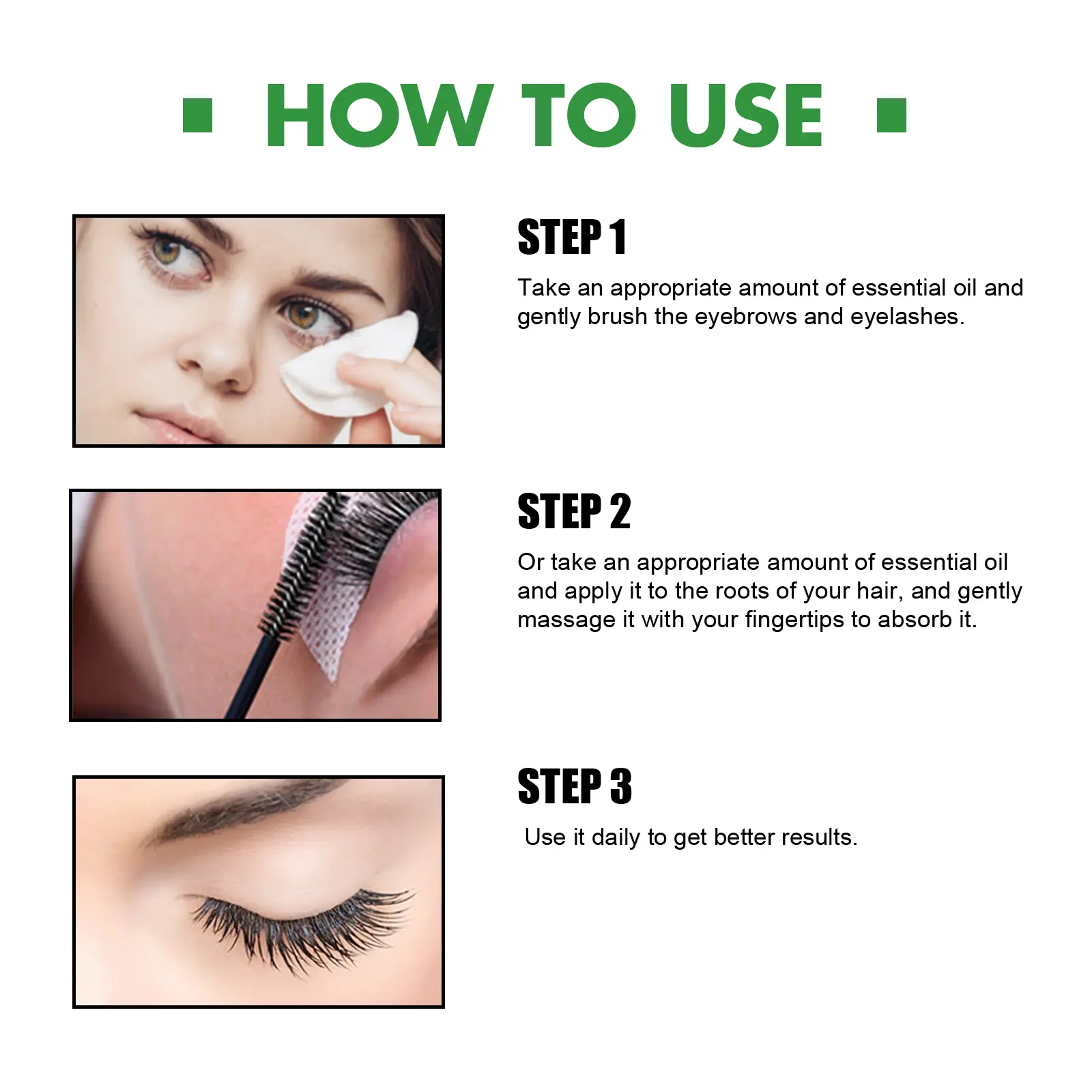 Black Castor Oil Moisturizer for Hair, Eyebrows & Eyelashes - West&Month 3 black castor oil moisturize strengthen thicken West Month 389 6090