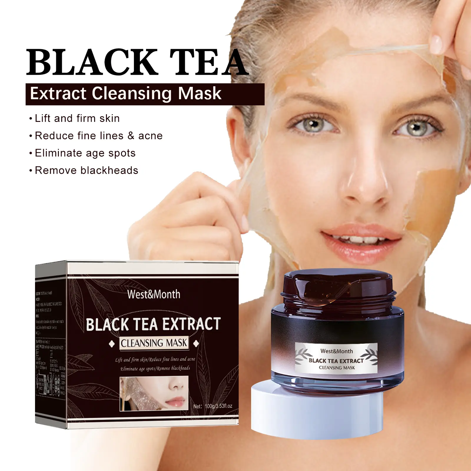 West&Month Black Tea Mask Review: My Real Experience After 2 Weeks 2 Close up of a smooth cheek after using the West&Month mask
