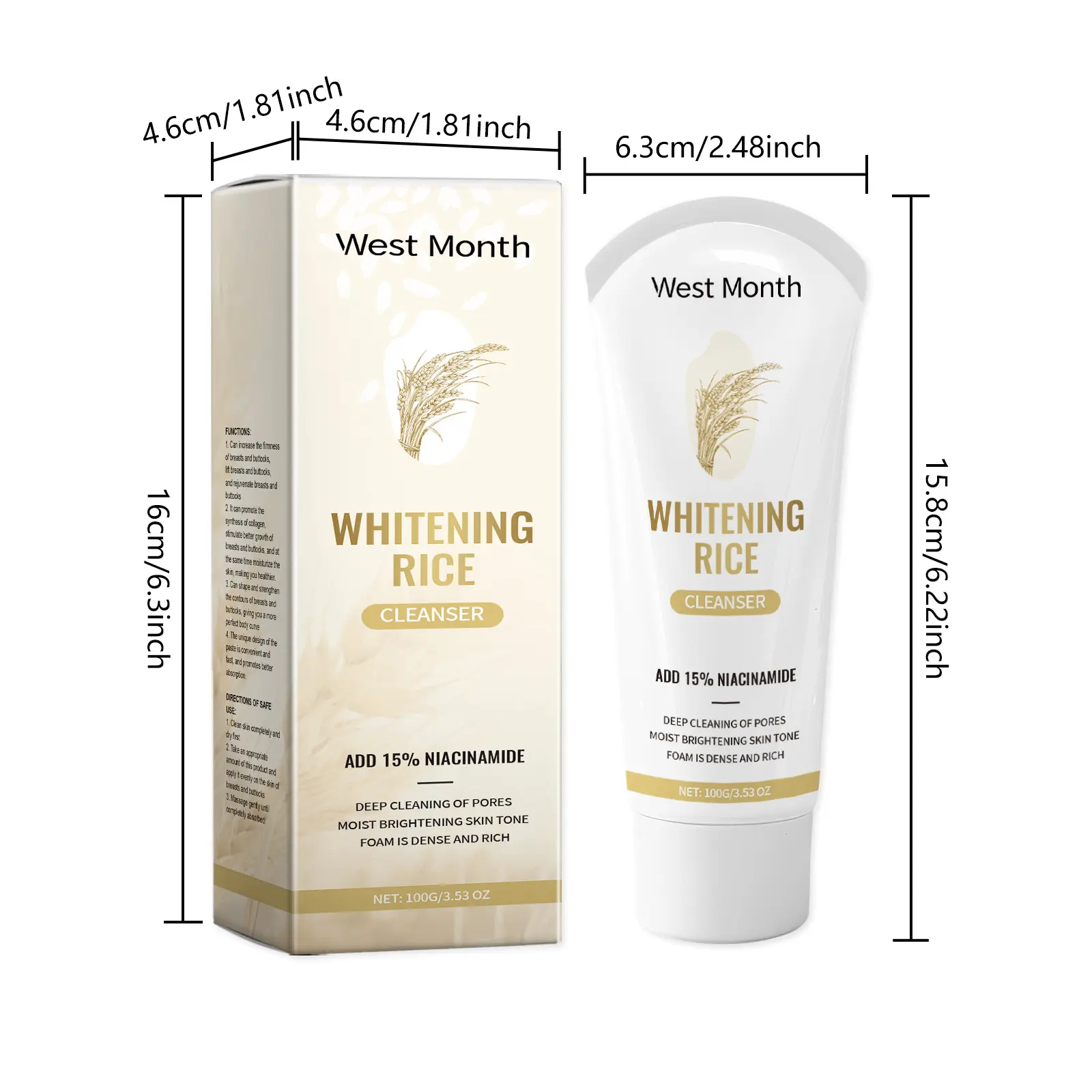Blackhead Foam Cleanser with Moisturizing Panthenol - West&Month 1 blackhead cleanser clean moisturize gentle foam West Month 214 3794