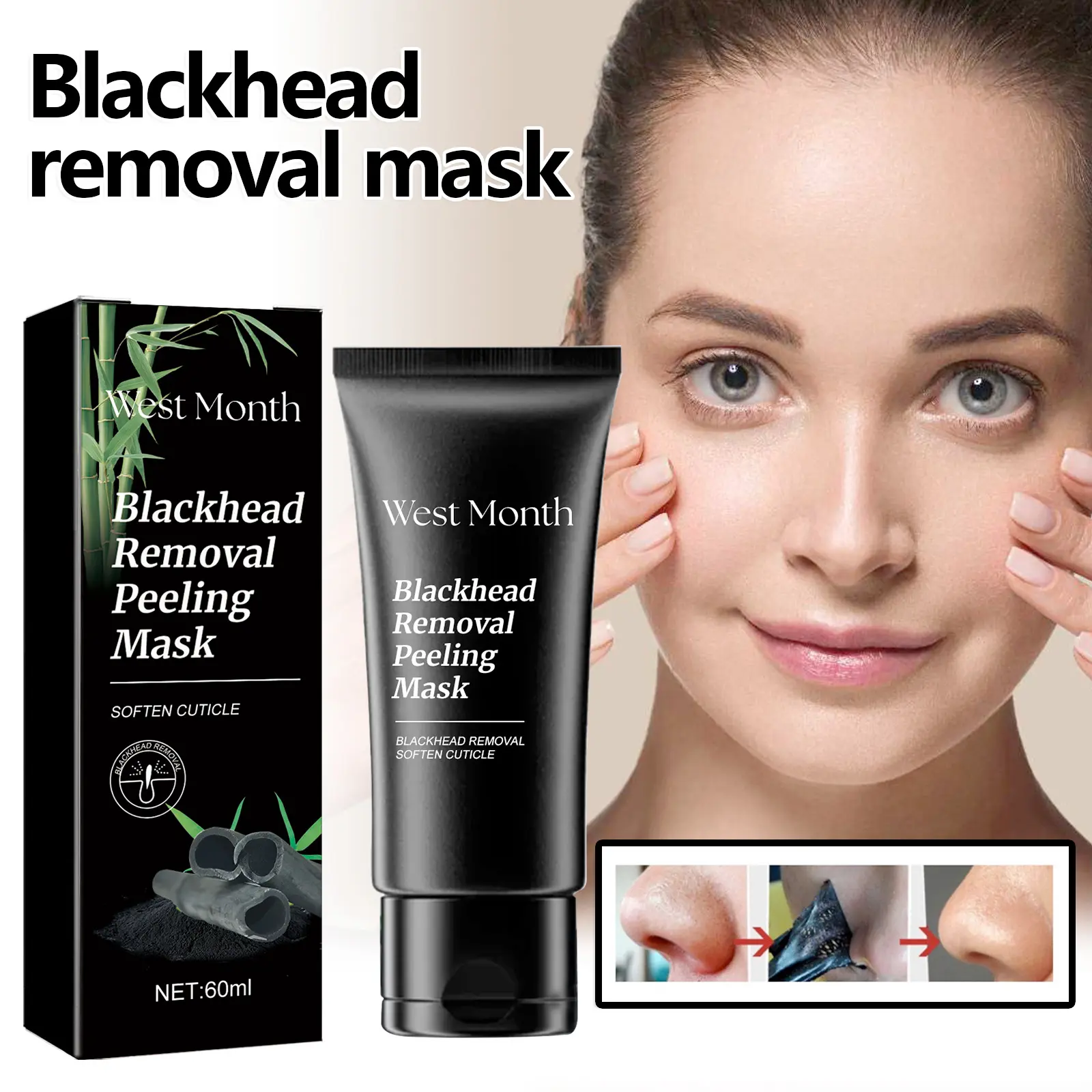 West&Month Blackhead Mask: My Messy, Honest Review After 2 Weeks 2 Close-up of the West&Month mask being peeled off, showing texture