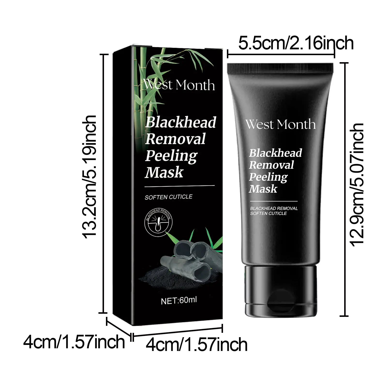 Blackhead Removal Mask for Deep Pore Cleansing - West&Month 1 blackhead mask moisturize clean pimples marks West Month 220 3867
