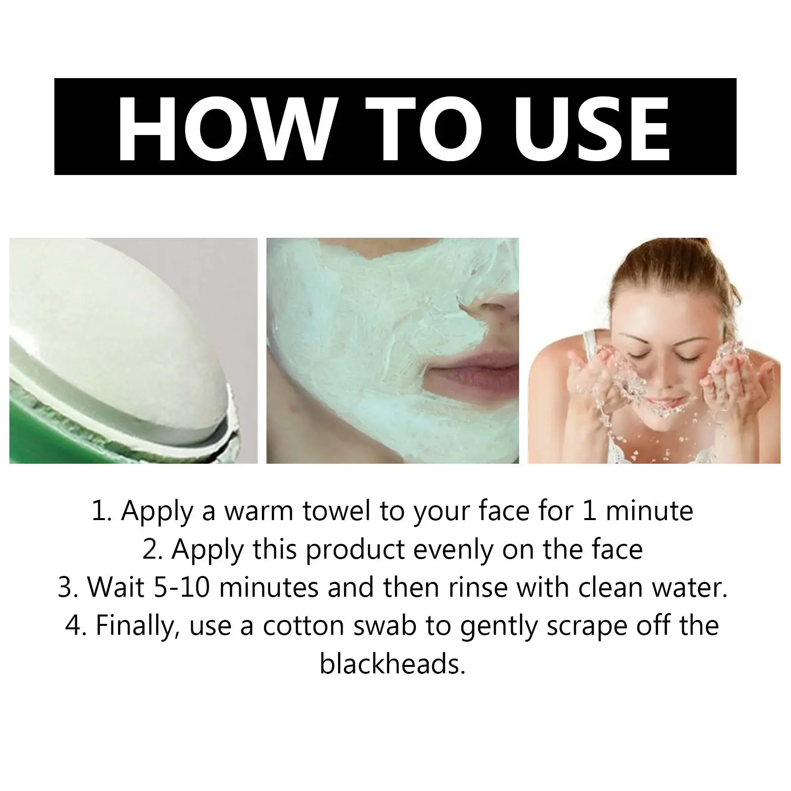 Blackhead Mud Mask Deep Cleansing & Pore Tightening - West&Month 4 blackhead mud mask clean oil tighten pores West Month 225 3931