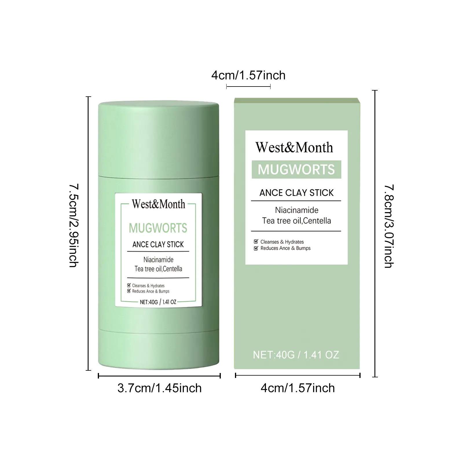 Blackhead Mud Mask Deep Cleansing & Pore Tightening - West&Month 1 blackhead mud mask clean oil tighten pores West Month 225 3932