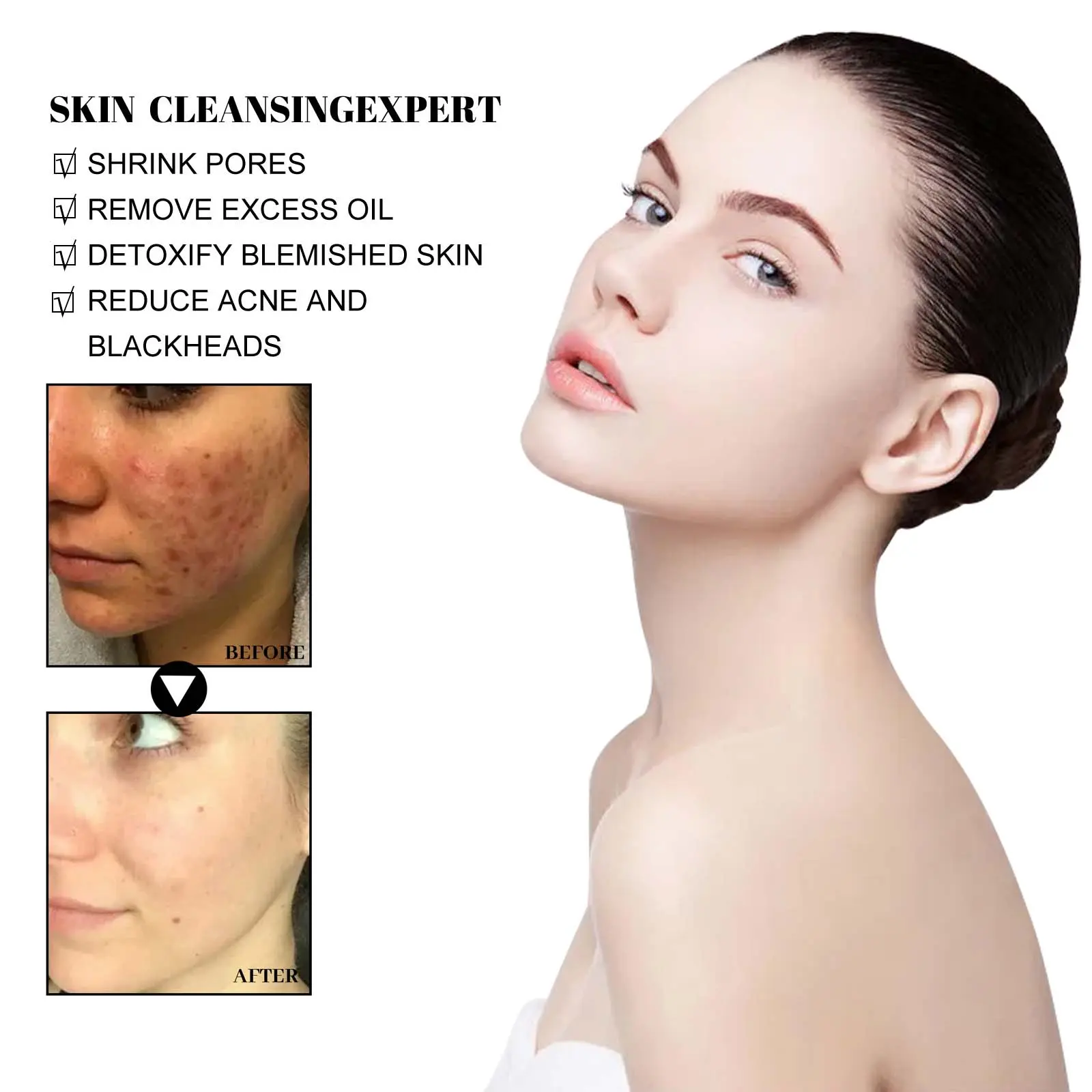 Blackhead Mud Mask Deep Cleansing & Pore Tightening - West&Month 8 blackhead mud mask clean oil tighten pores West Month 225 3936