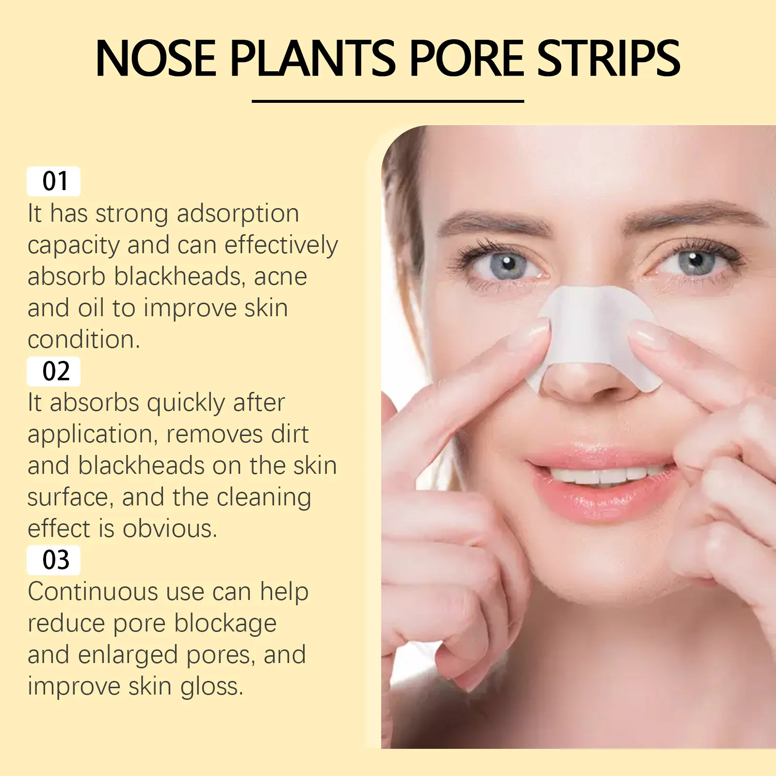 Blackhead Cleansing Nose Mask for Acne & Pores - West&Month 8 blackhead nose mask gentle oil control clean West Month 308 4996