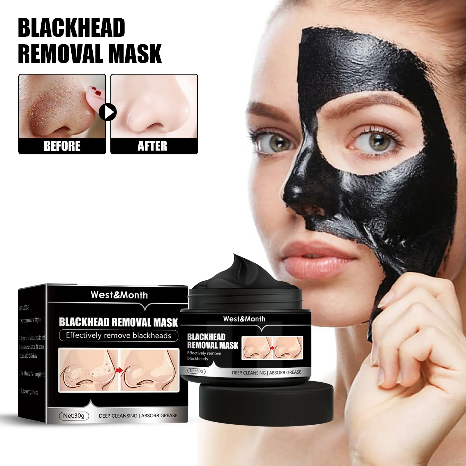 West&Month Activated Carbon Mask Review: My Messy Experiment 2 Close-up of skin texture after using West&Month mask