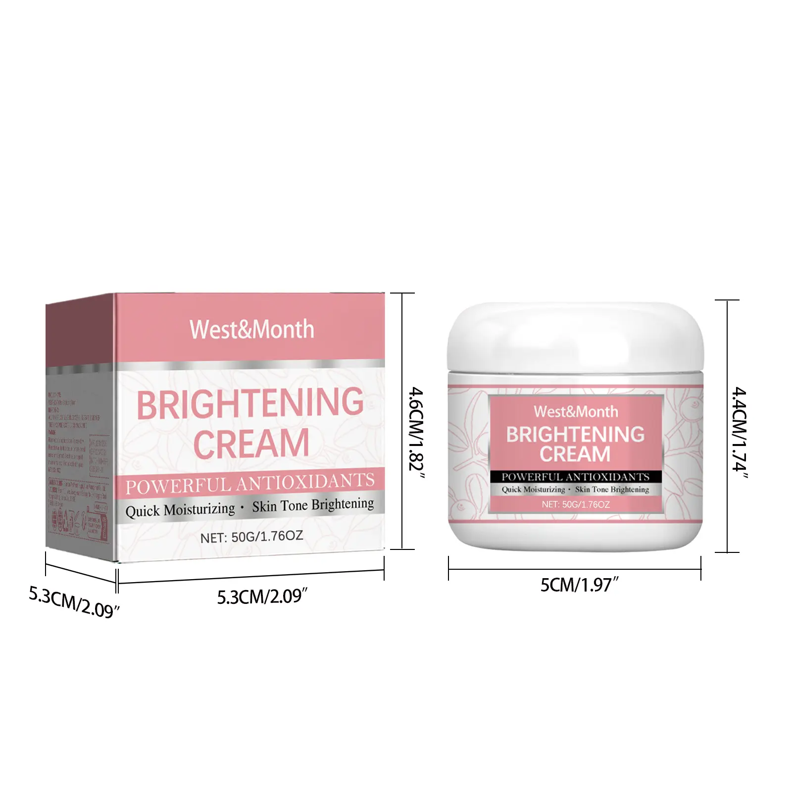 Vitamin C Body Cream for Even Skin Tone & Hydration - West&Month 1 body care cream lighten dull joints improve West Month 158 3094