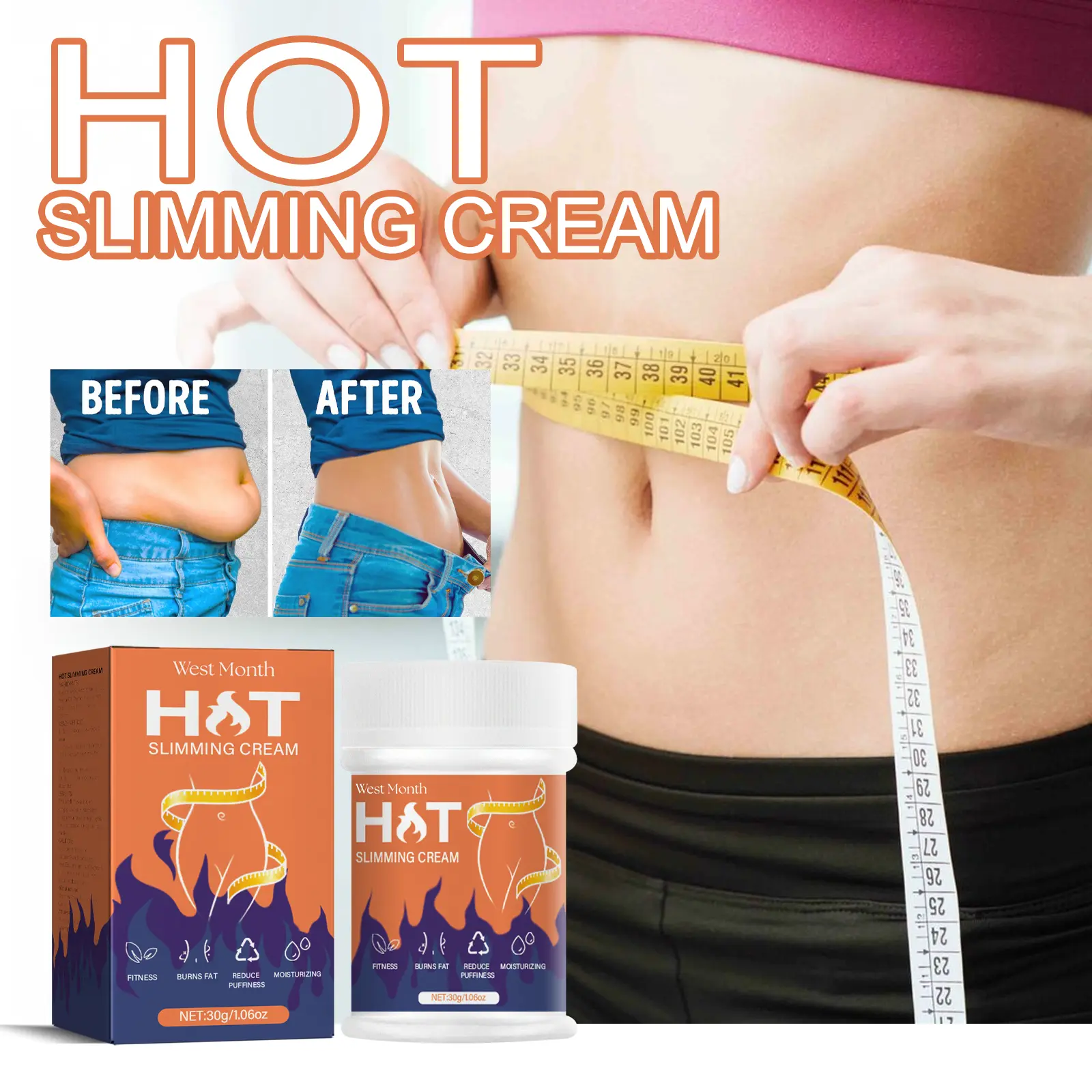 Nourishing Body Cream Hydrating & Non-Greasy West&Month 2 body care cream nourish massage tighten West Month 195 3538