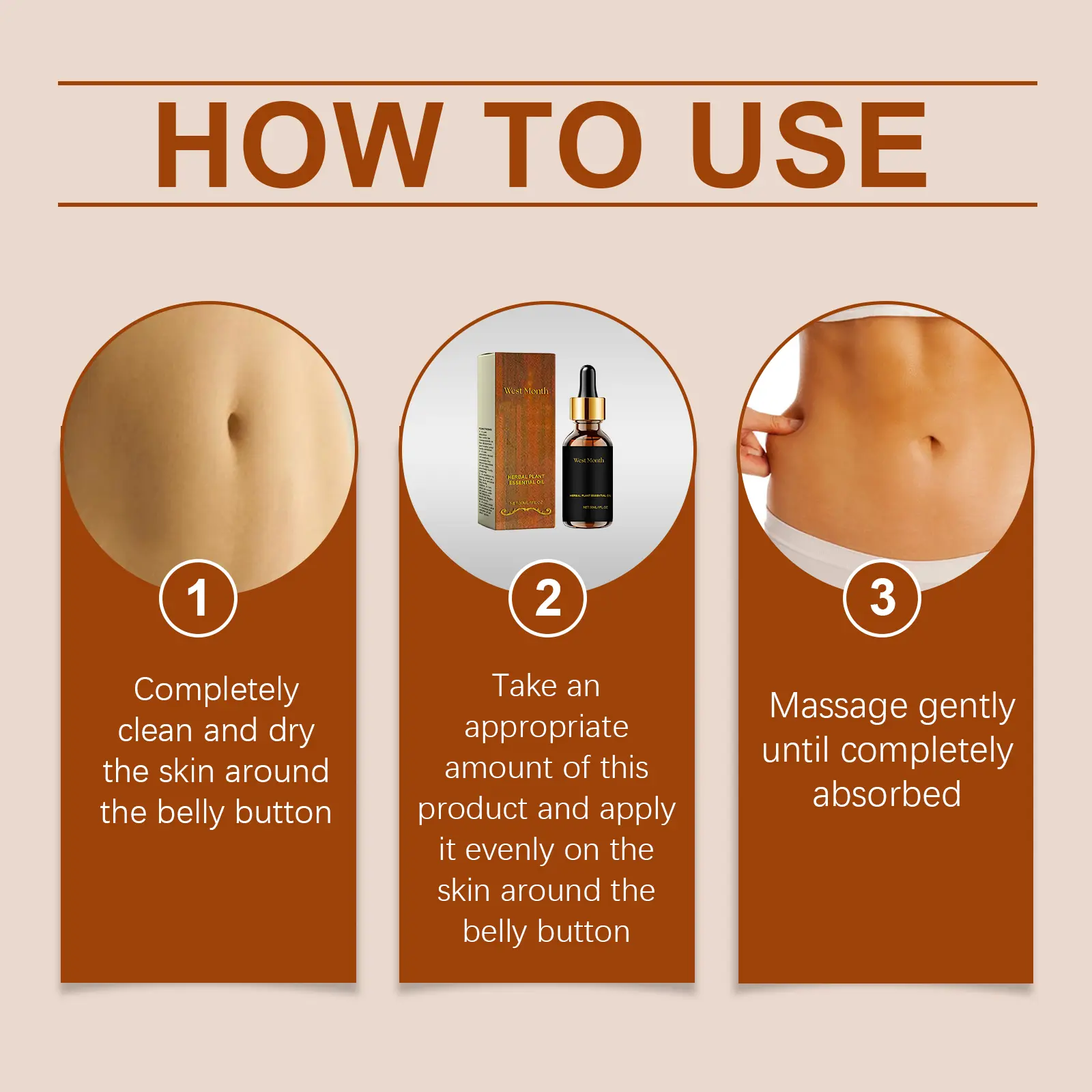 Body Massage Oil: Firming & Moisturizing Essence - West&Month 4 body care massage essence moisturize firming West Month 141 2877
