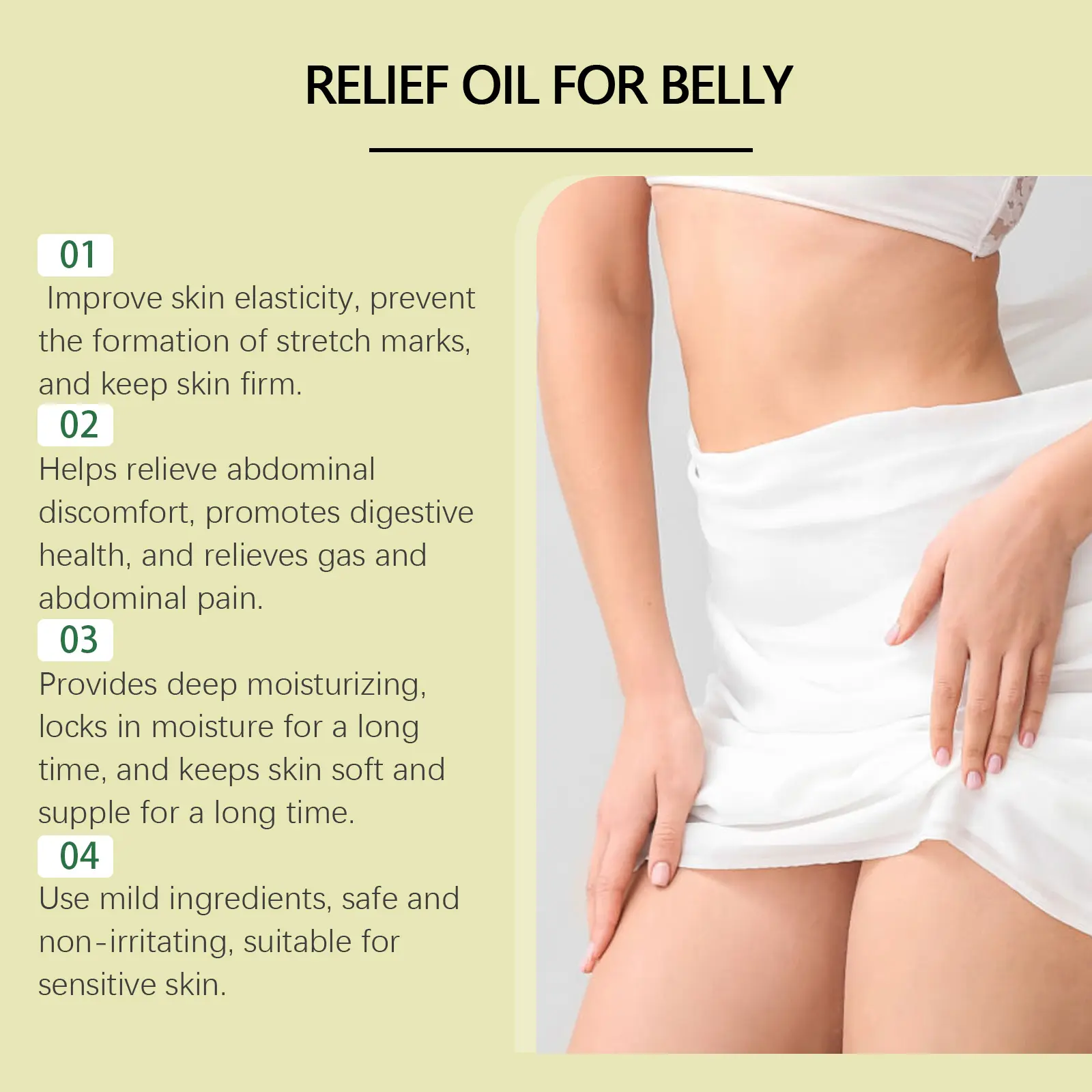Body Care Essential Oil for Soothing Massage - West&Month 5 body care oil daily massage tummy upset West Month 105 2440