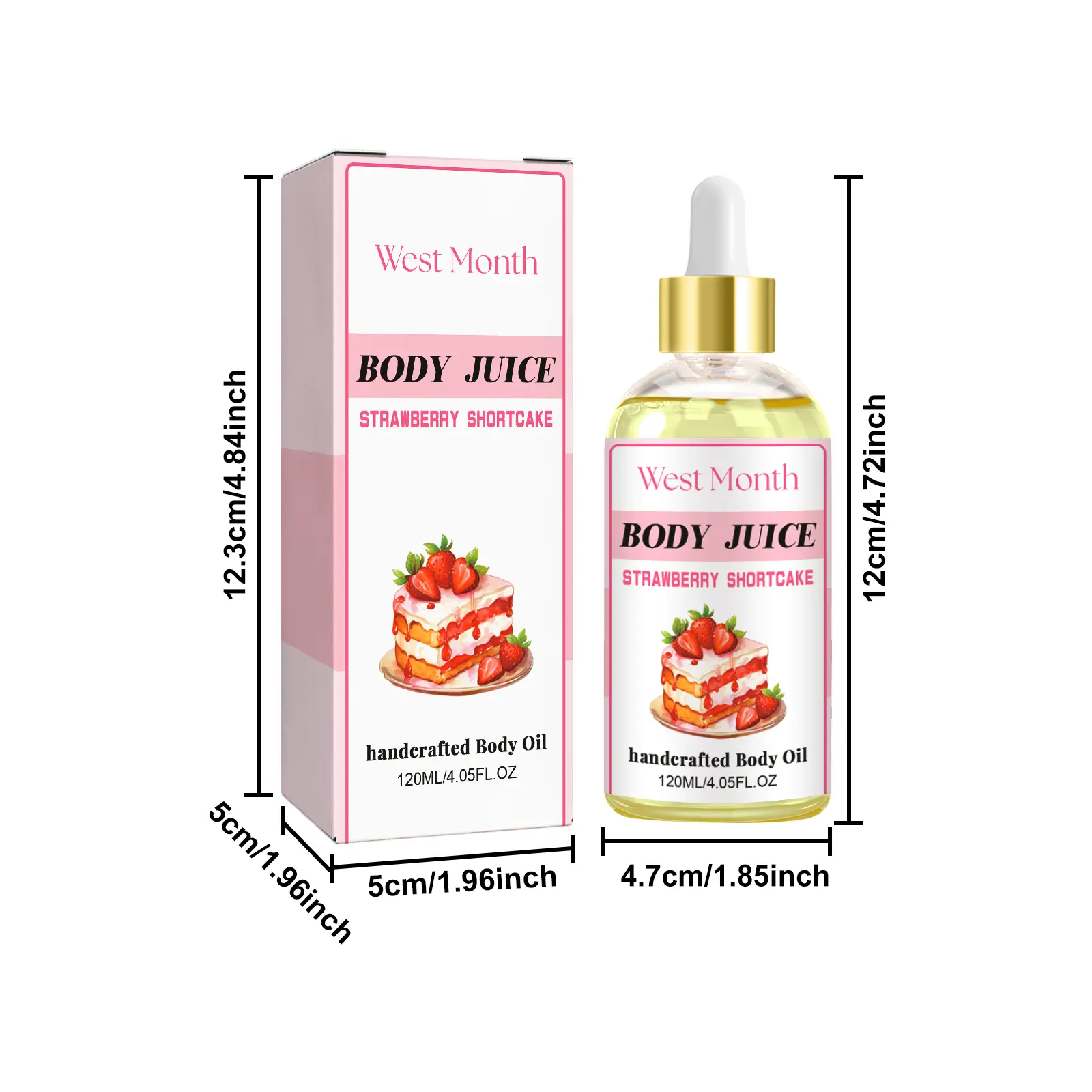 Moisturizing Body Oil for Dry Skin - Firming Massage Essential Oil - West&Month 1 body care oil dry skin firming massage West Month 024 1409