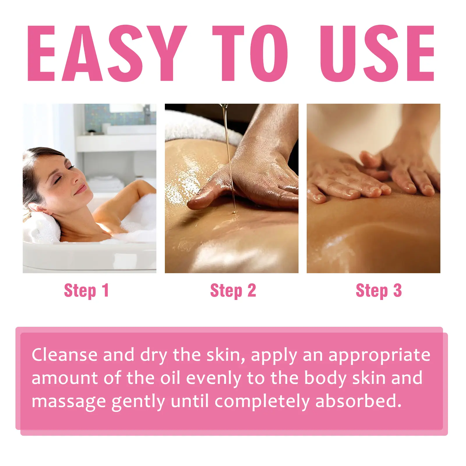 Moisturizing Body Oil for Dry Skin - Firming Massage Essential Oil - West&Month 4 body care oil dry skin firming massage West Month 024 1412
