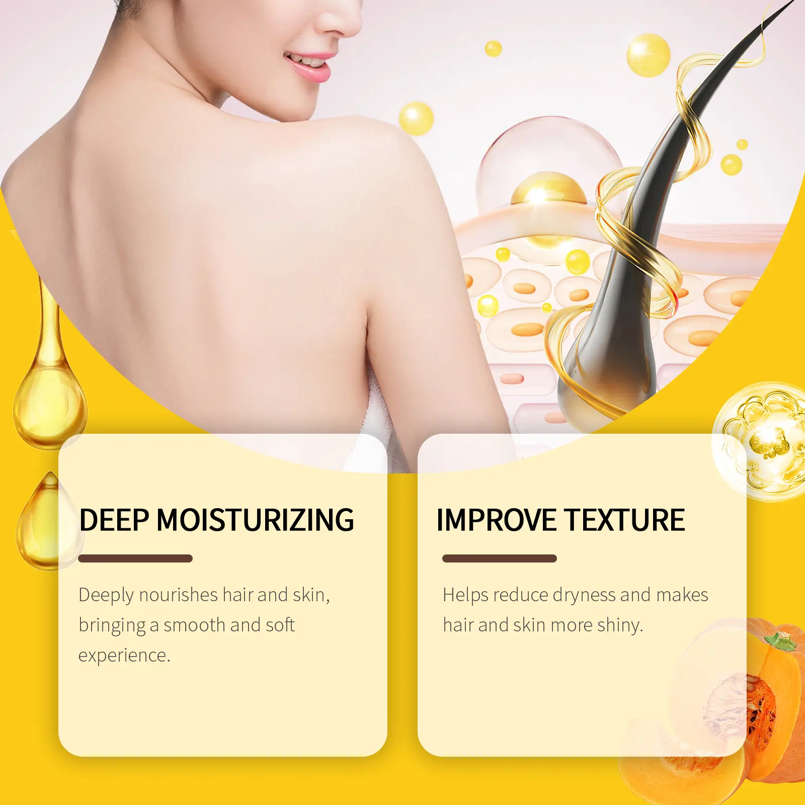 Body Care Oil for Moisturizing & Softening - West&Month 7 body care oil moisturize soften hair West Month 079 2088