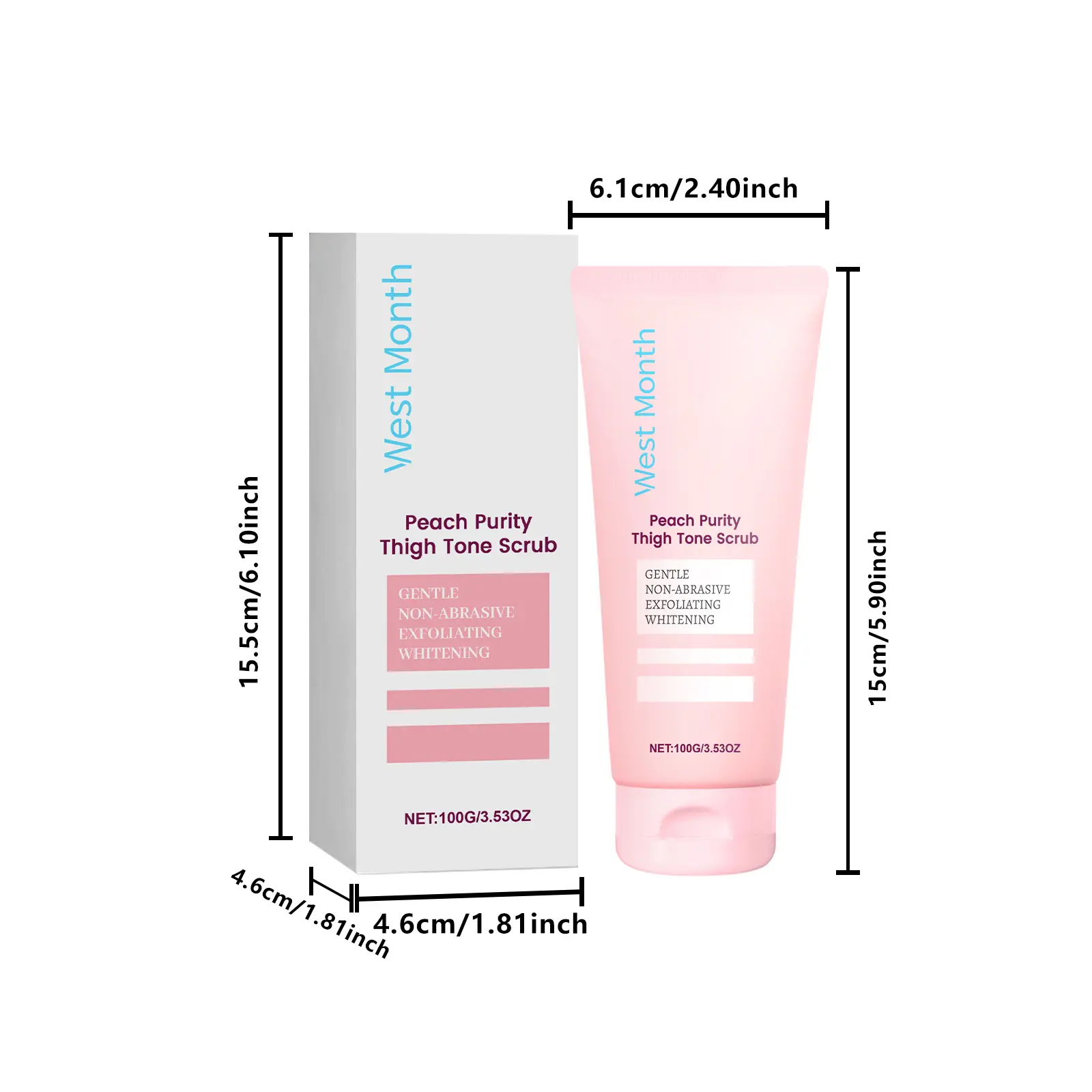 Skin Brightening Body Scrub for Smoothing & Radiance - West&Month 1 body care scrub repair arm brighten massage West Month 192 3510